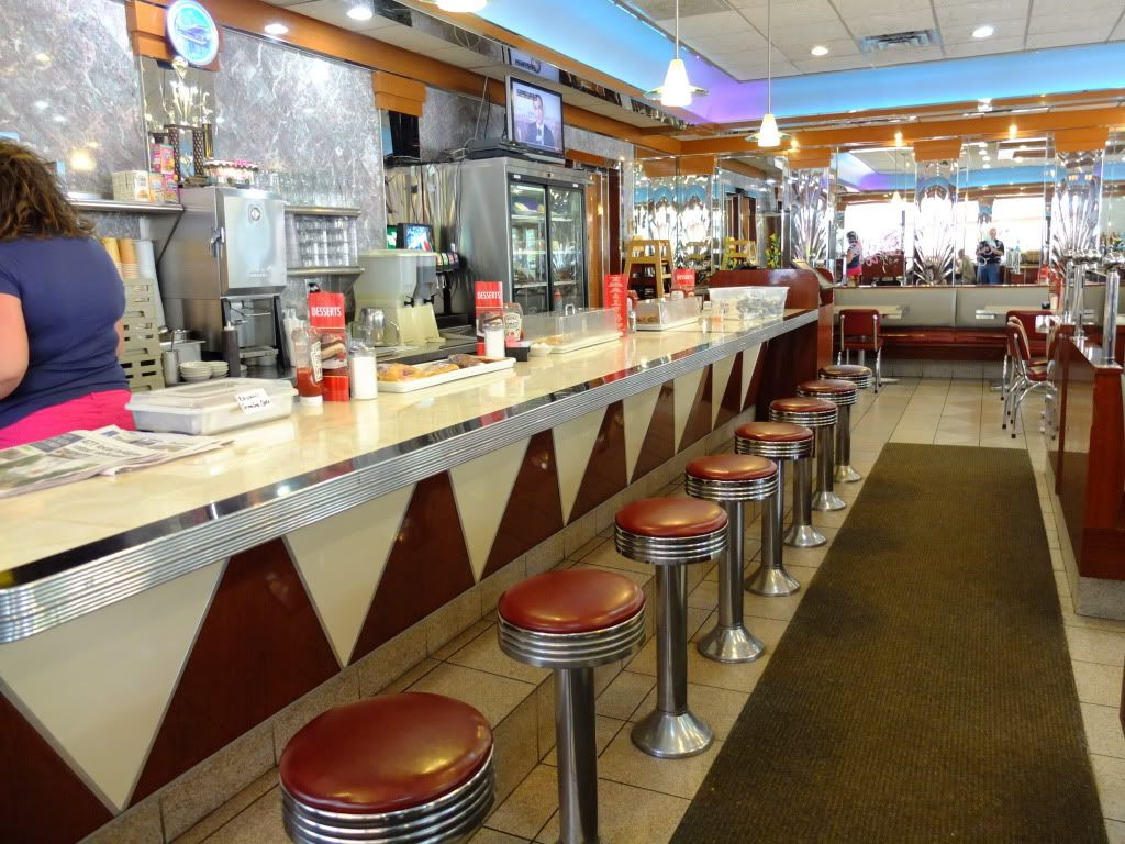 90s style American diner. American diner, Soda fountain