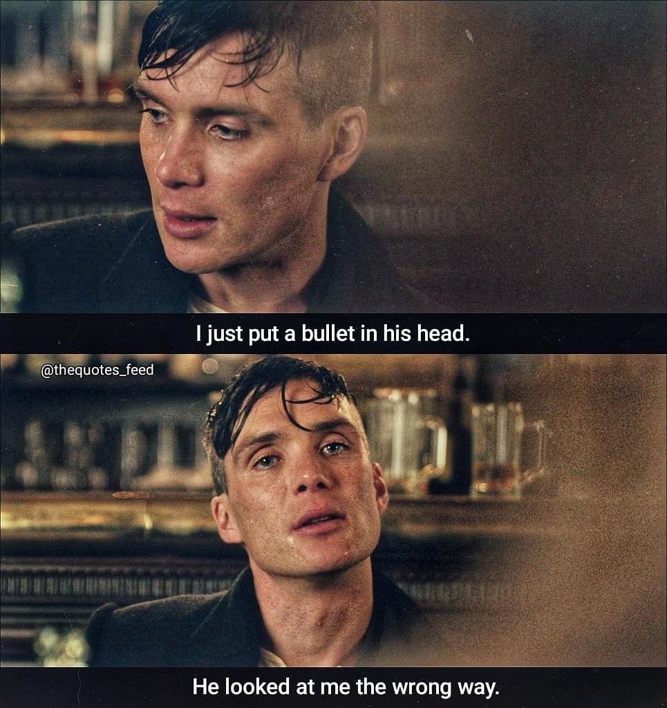 Not a good idea to look at Tommy Shelby the wrong way. Series