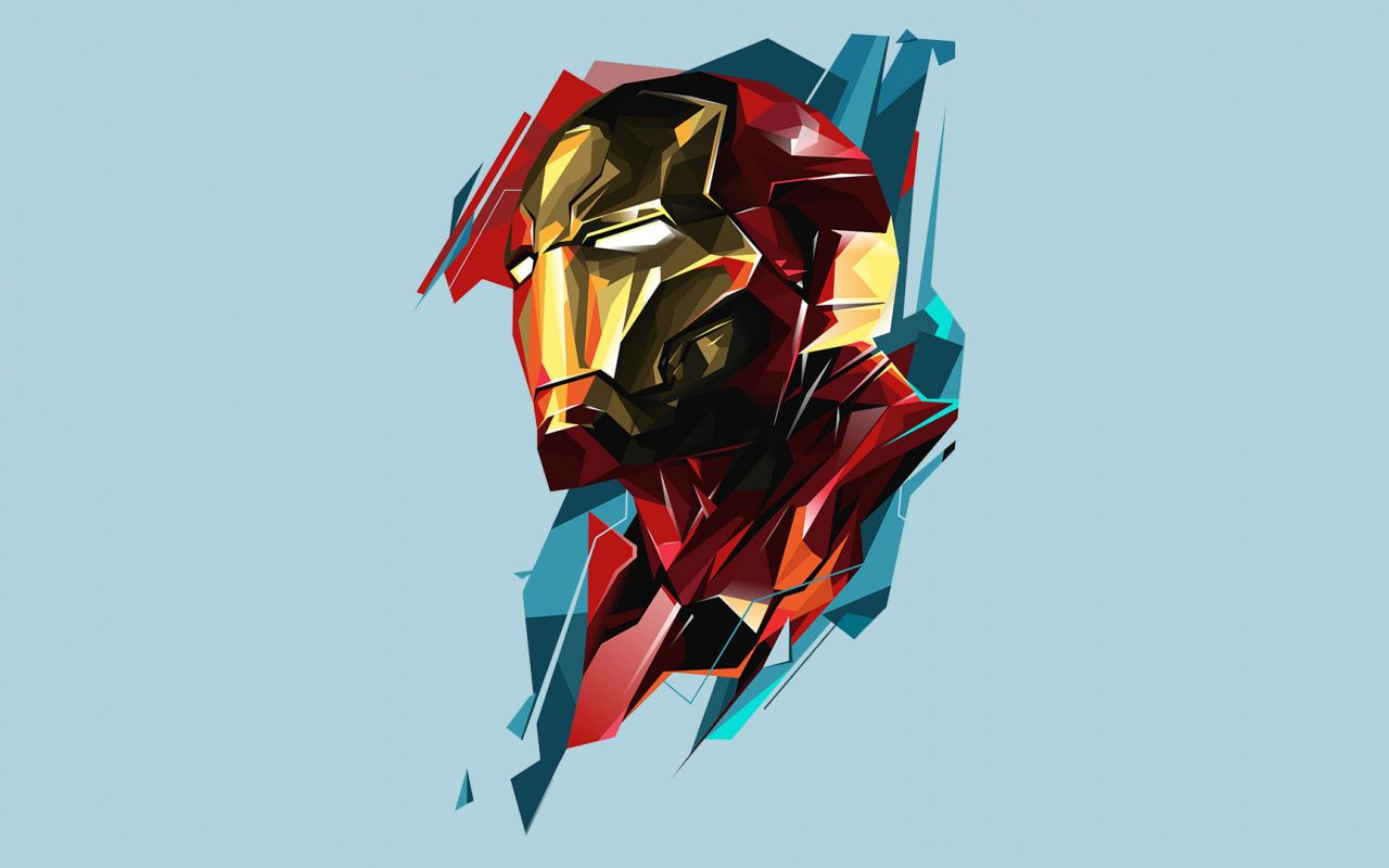 Download Iron man, marvel, superhero, art wallpaper, 1280x800