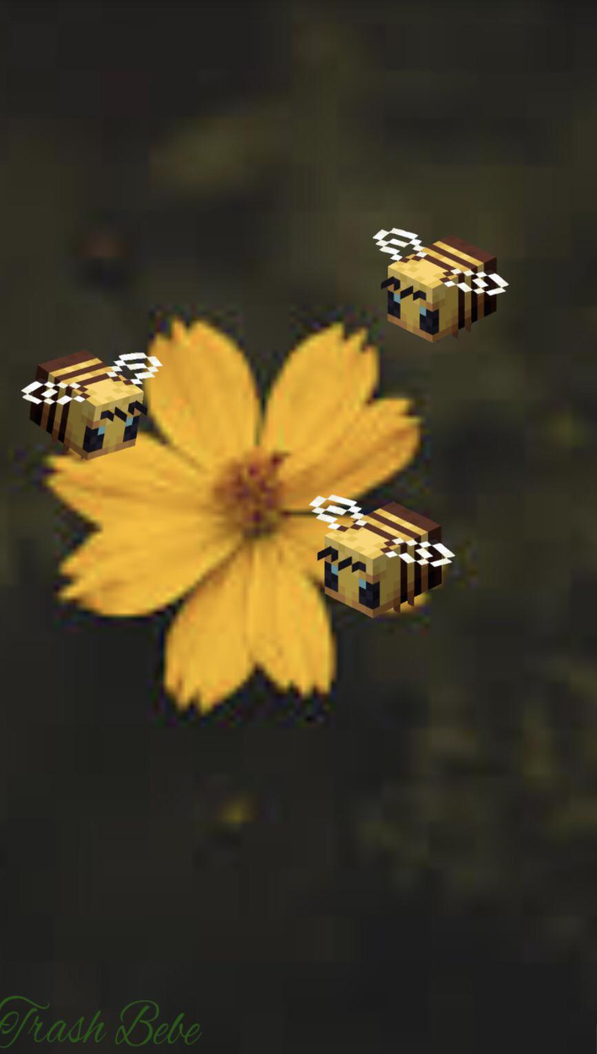 I made a bee wallpaper