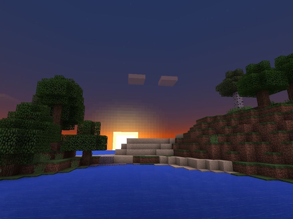 Minecraft sunset!. Sunset painting, Minecraft, House styles