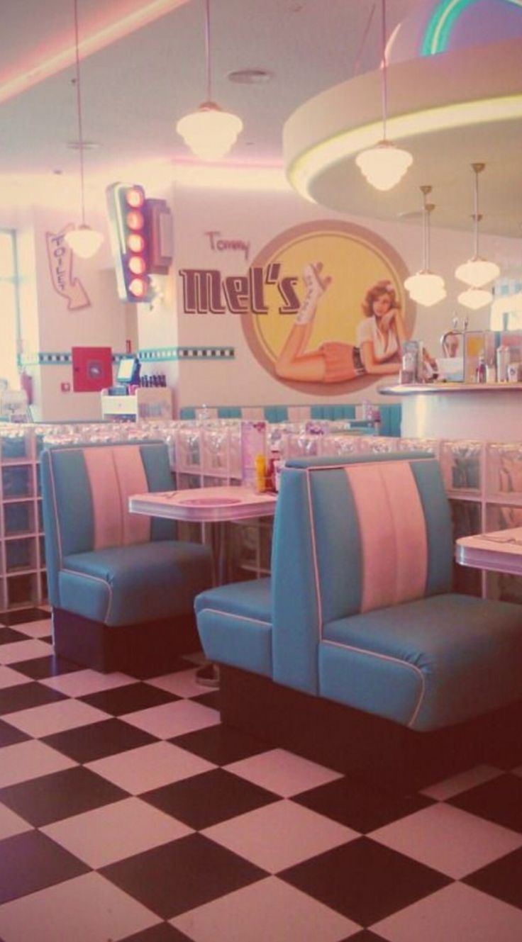 pink #diner #restaurant #retro. Retro diner, 1950s diner