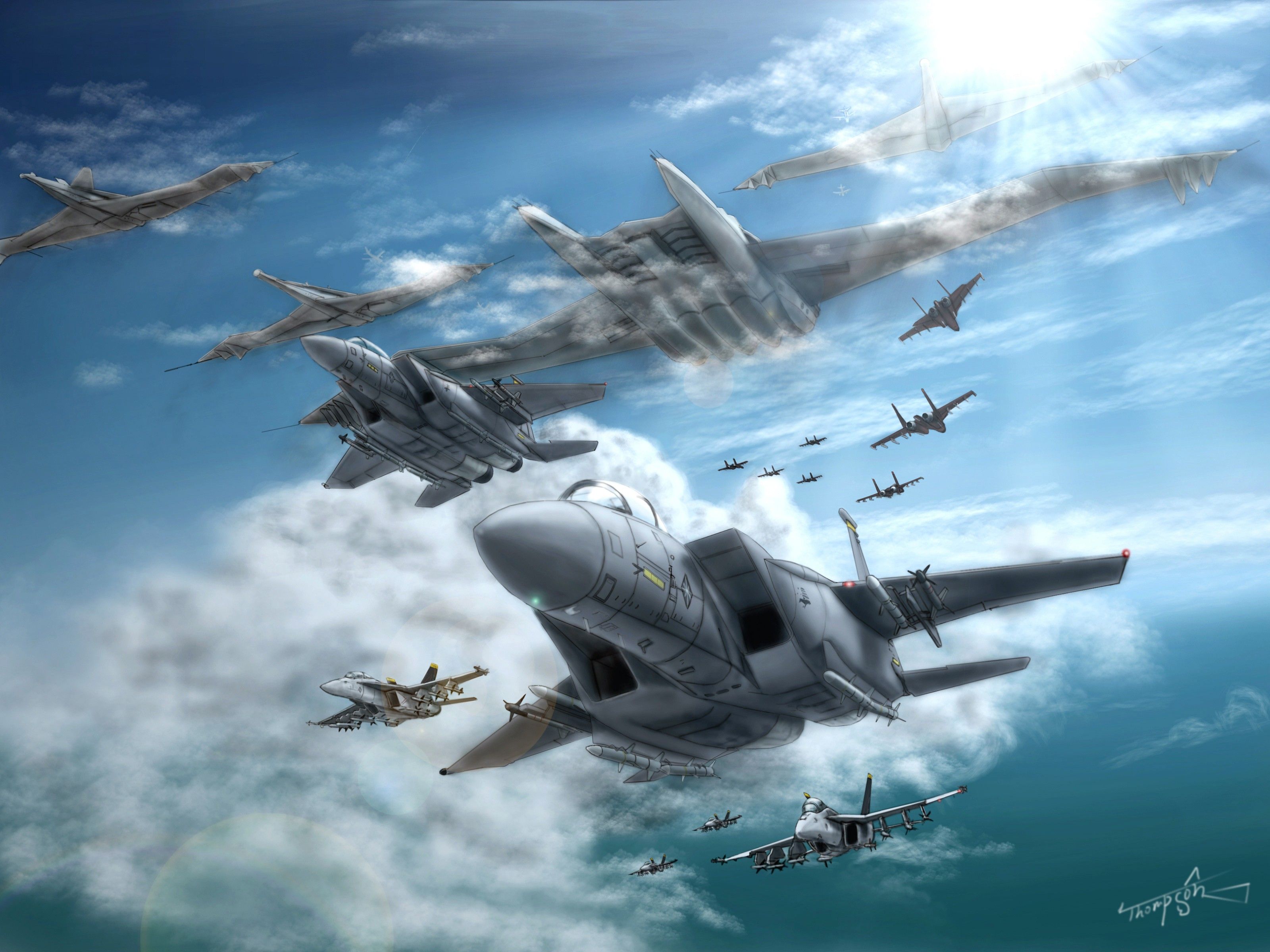 ACE COMBAT game jet airplane aircraft fighter plane military battle t wallpaperx2400