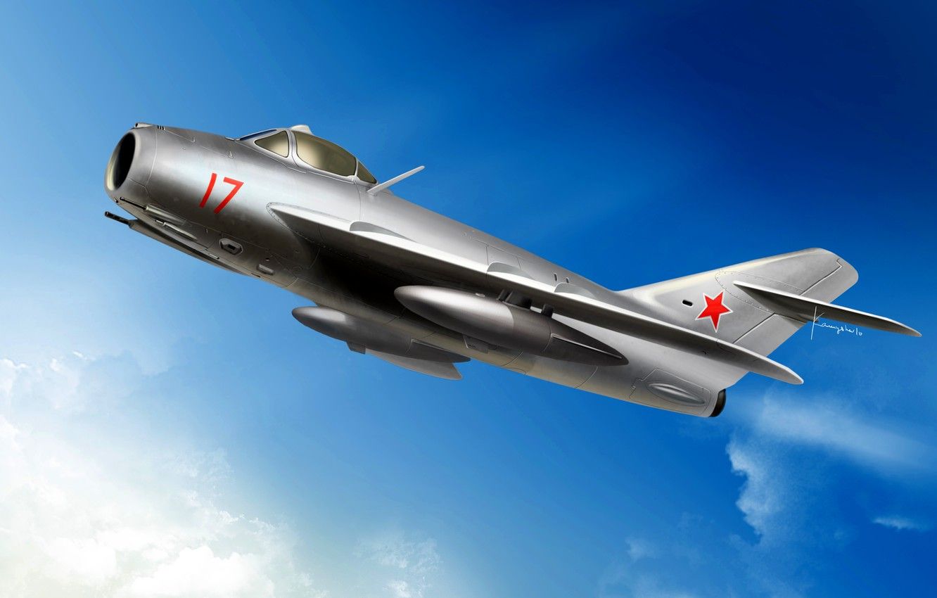 Wallpaper USSR, THE SOVIET AIR FORCE, The MiG 17, Frontline