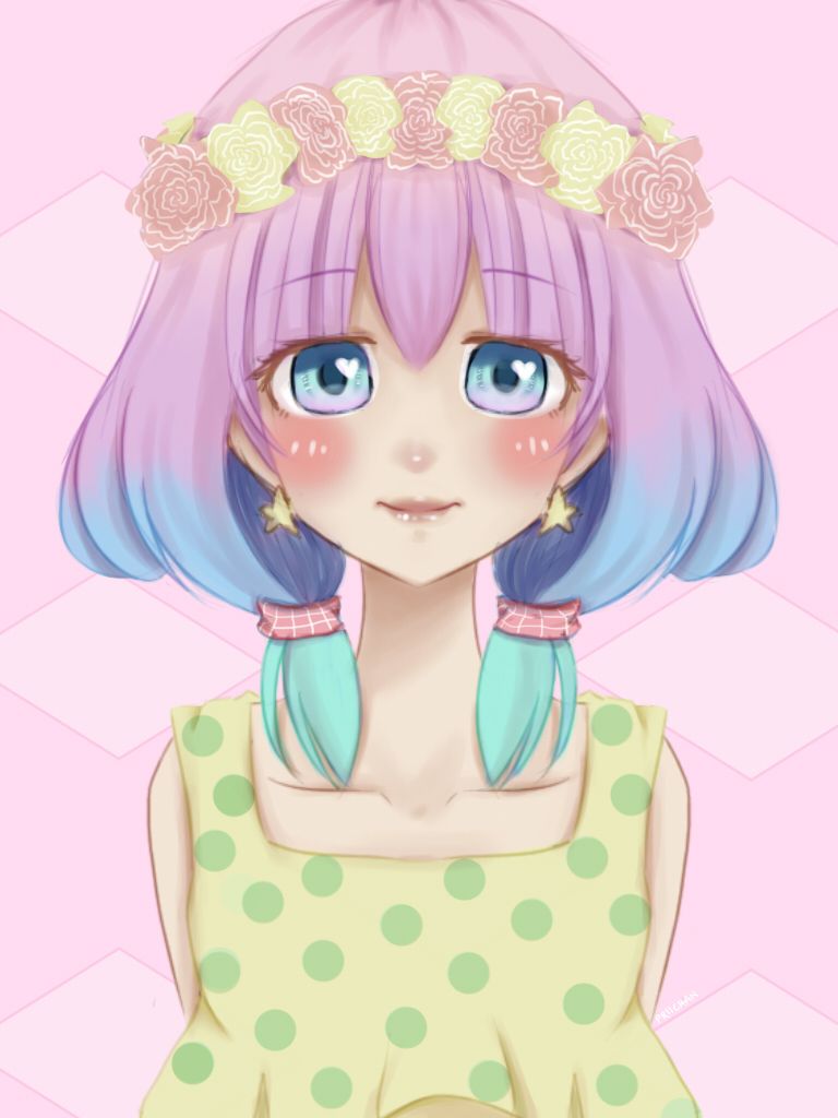 nice hair. Pastel goth art, Kawaii art, Cute girl illustration