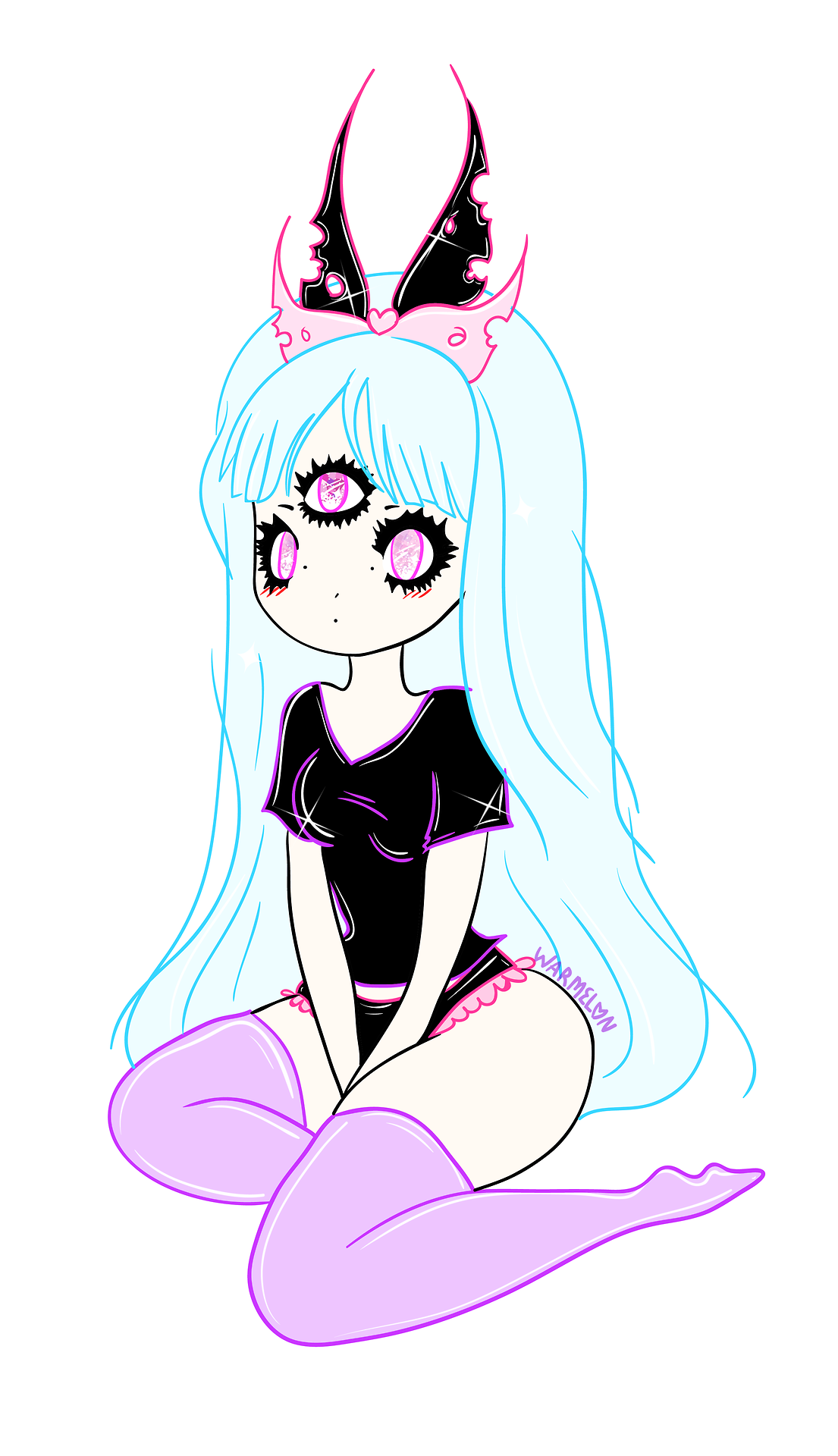 Little alien. Pastel goth art, Cute drawings, Goth art