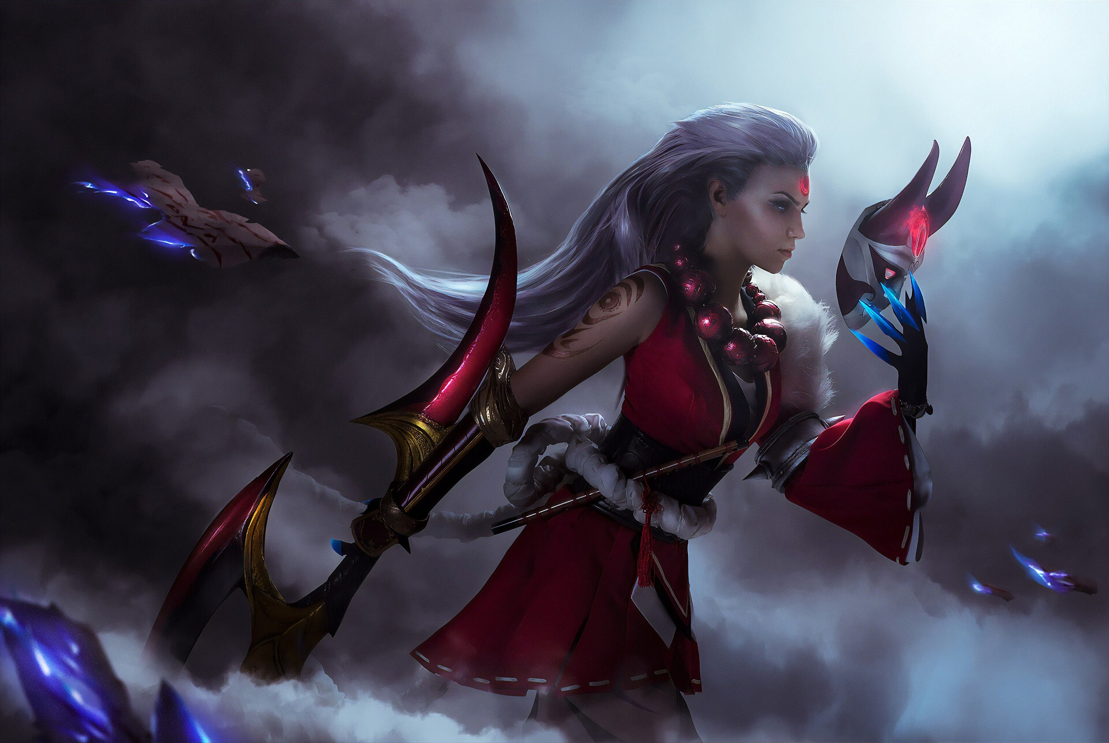 4k wallpapers League Of Legends Diana Cosplay