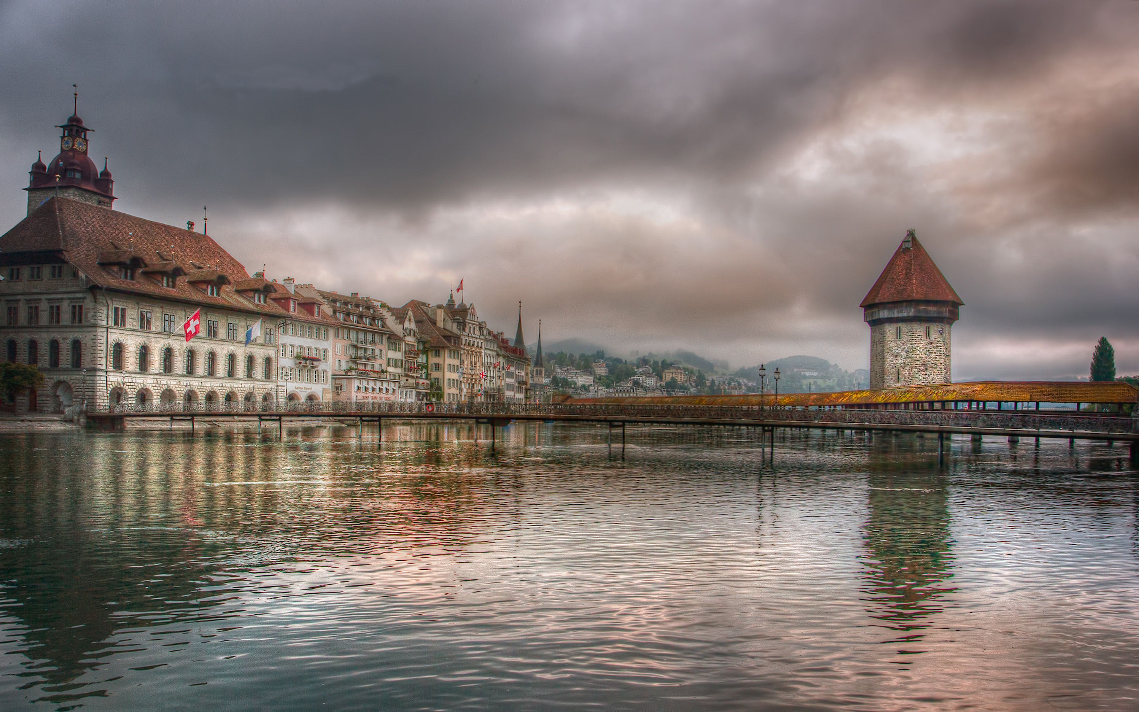 Luzern Lake Lucerne Village Of Switzerland 4k Ultra Hd Desktop Wallpapers For Computers Laptop Tablet And Mobile Phones 3840x2400 : Wallpapers13