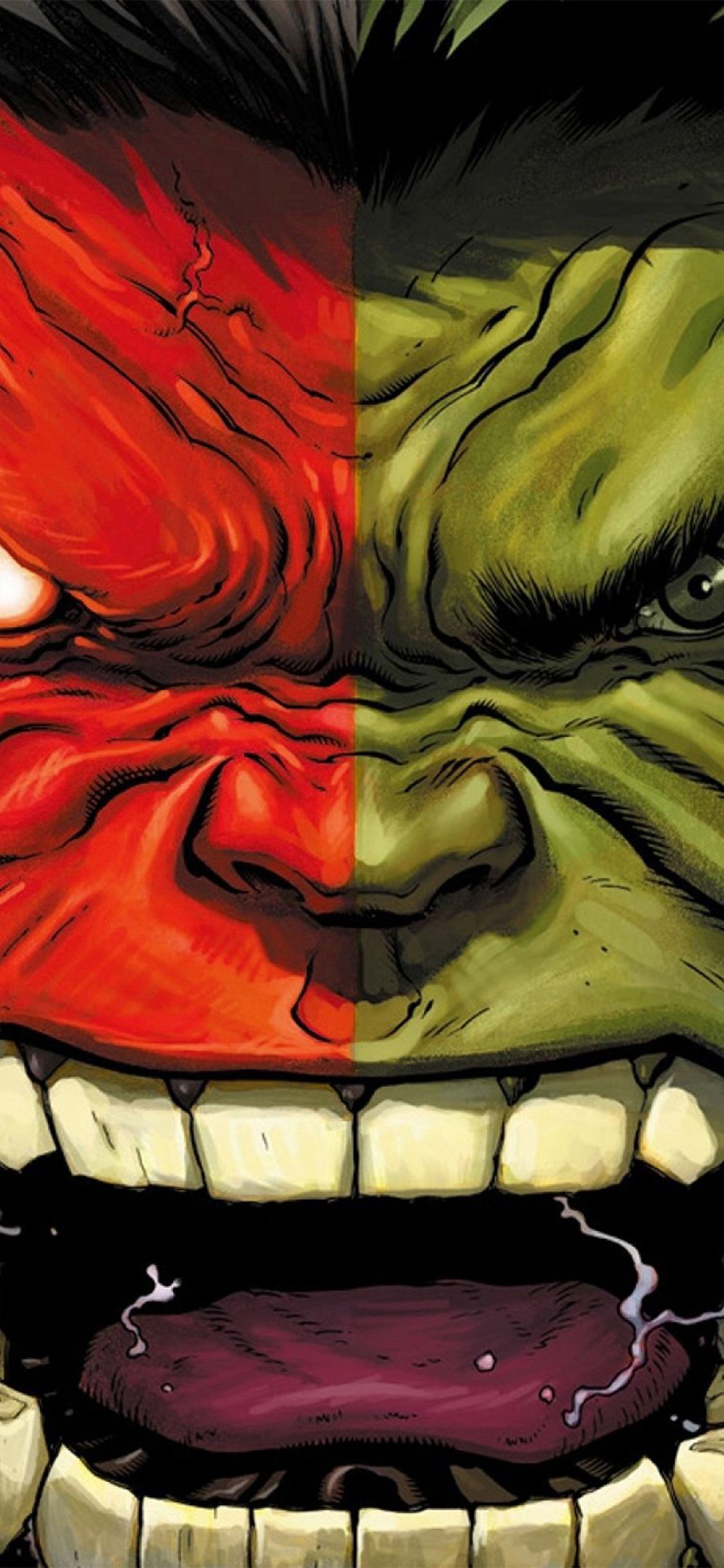 Hulk Red Anger Cartoon Illustration Art Wallpaper