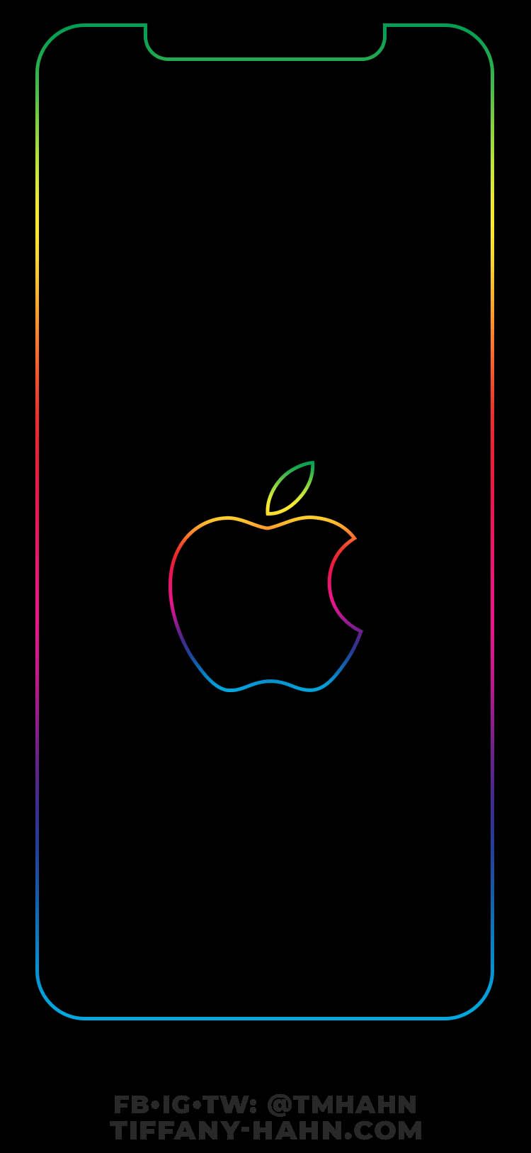 iPhone XS Max Wallpaper Outline Screen. Apple logo wallpaper iphone, Apple wallpaper iphone, Black wallpaper iphone
