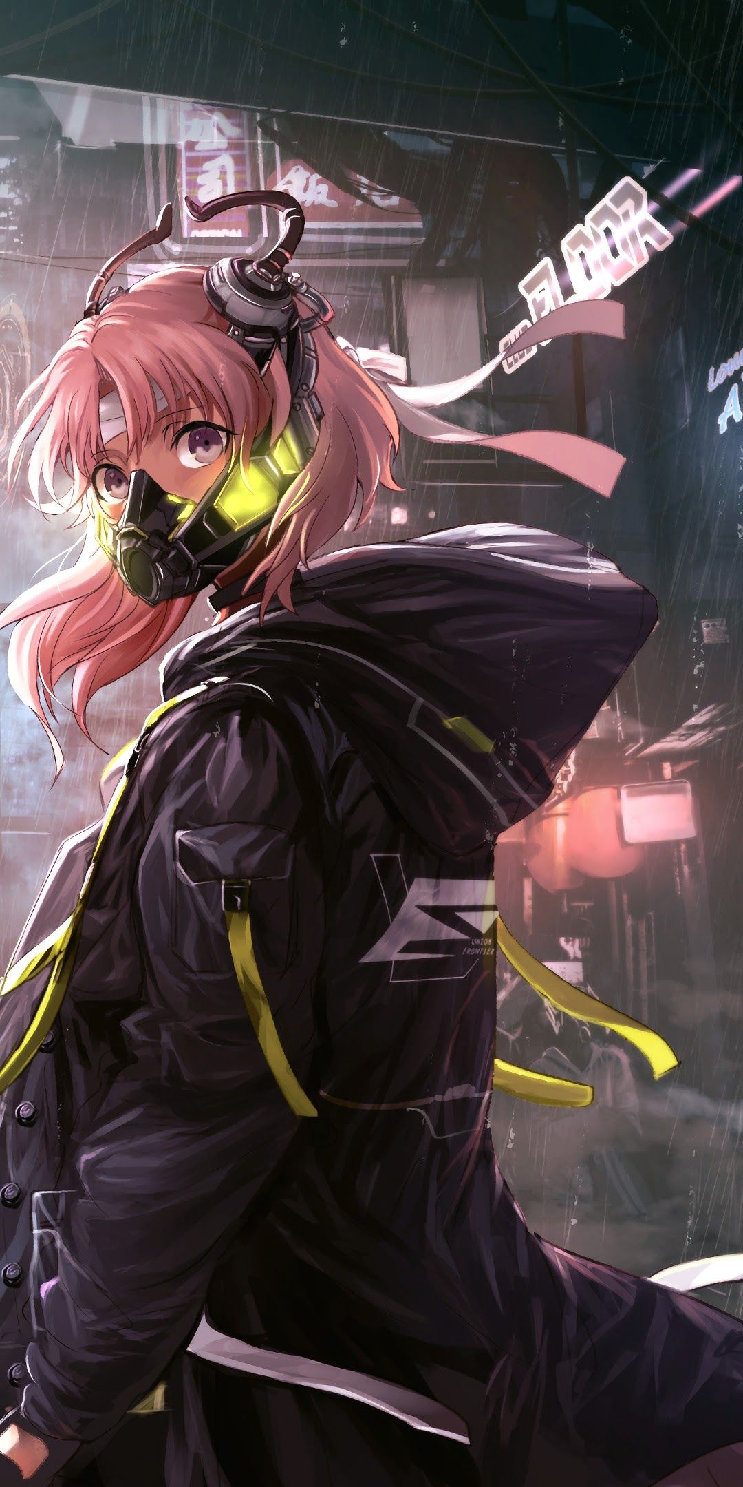 Anime Girl Gas Mask Aesthetic 7342