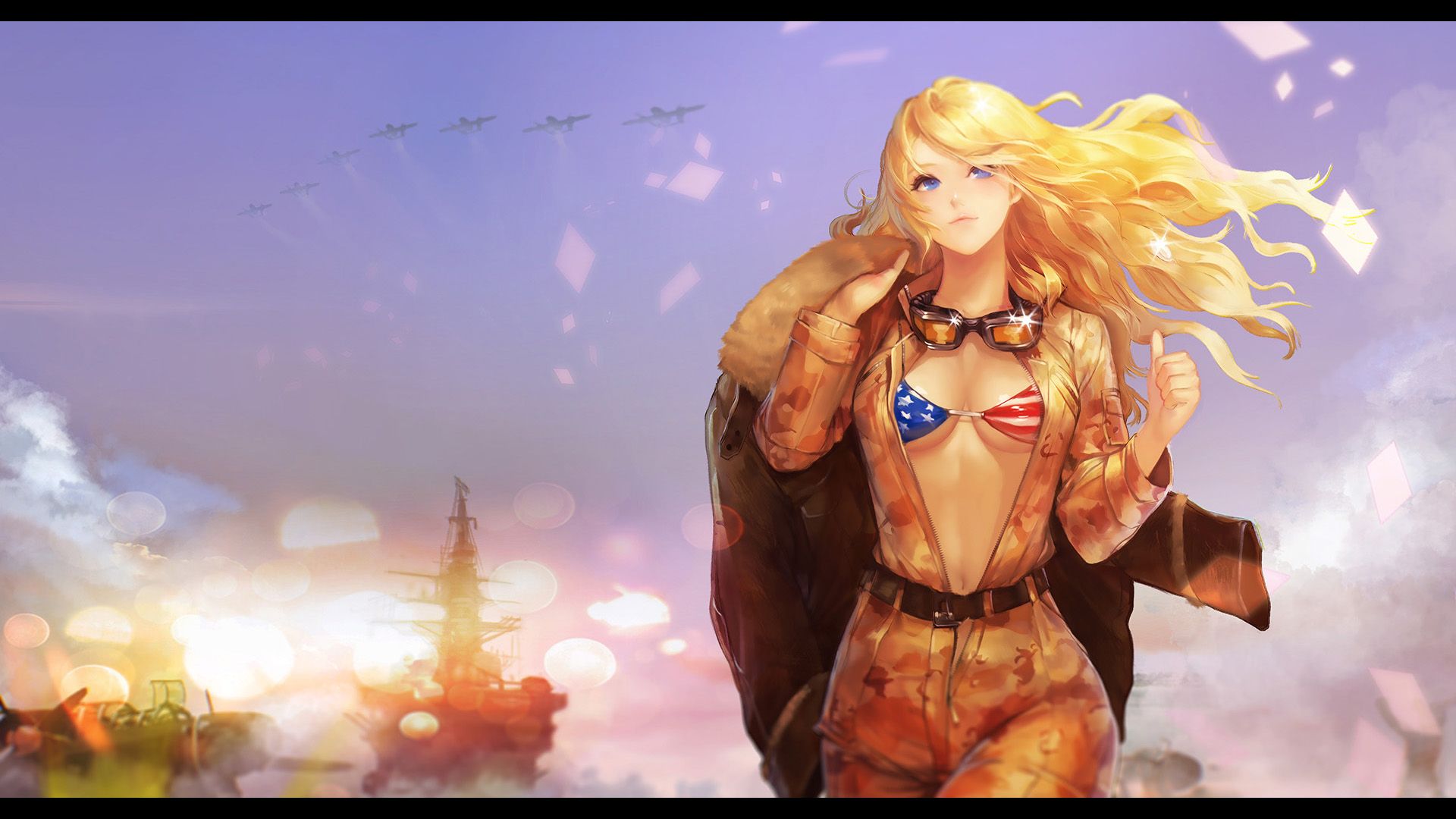 For Kakao Wallpaper 1920x1080, Soldier Girl Blonde