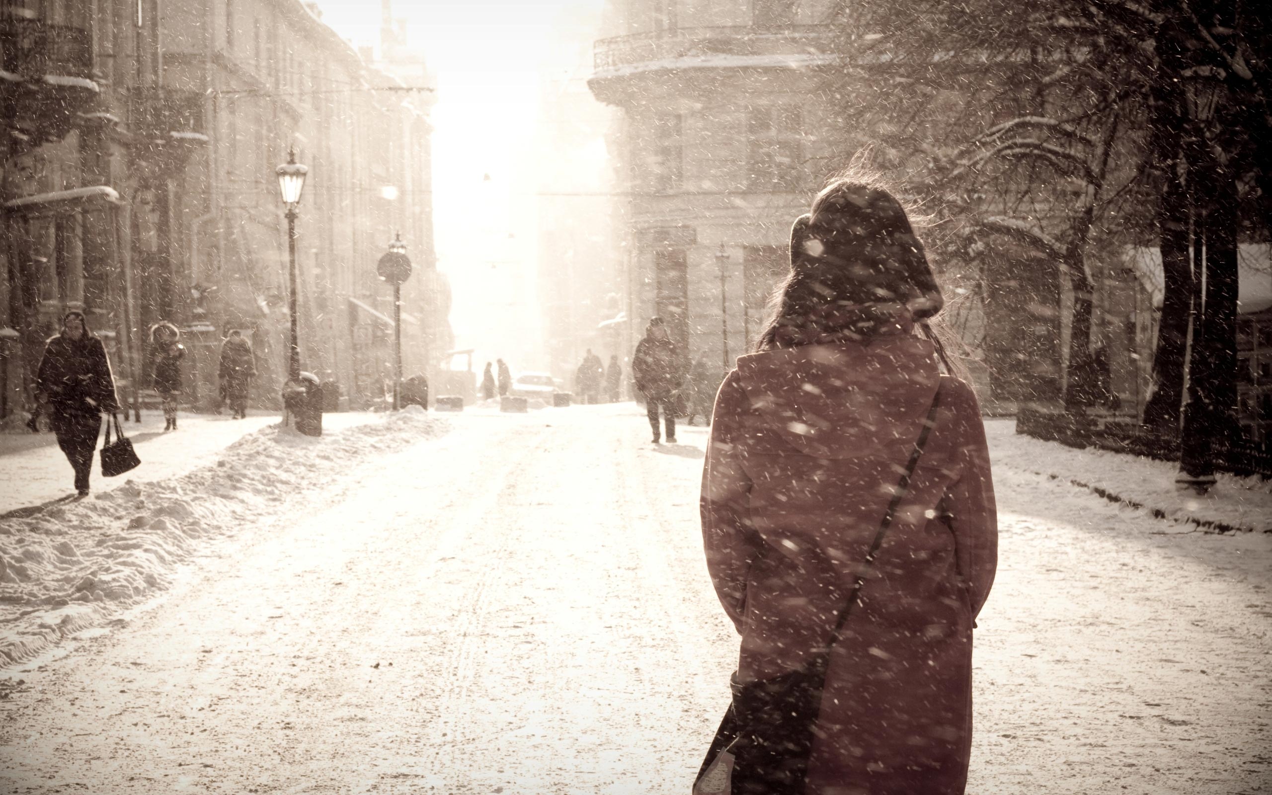 Alone Girl In Winter
