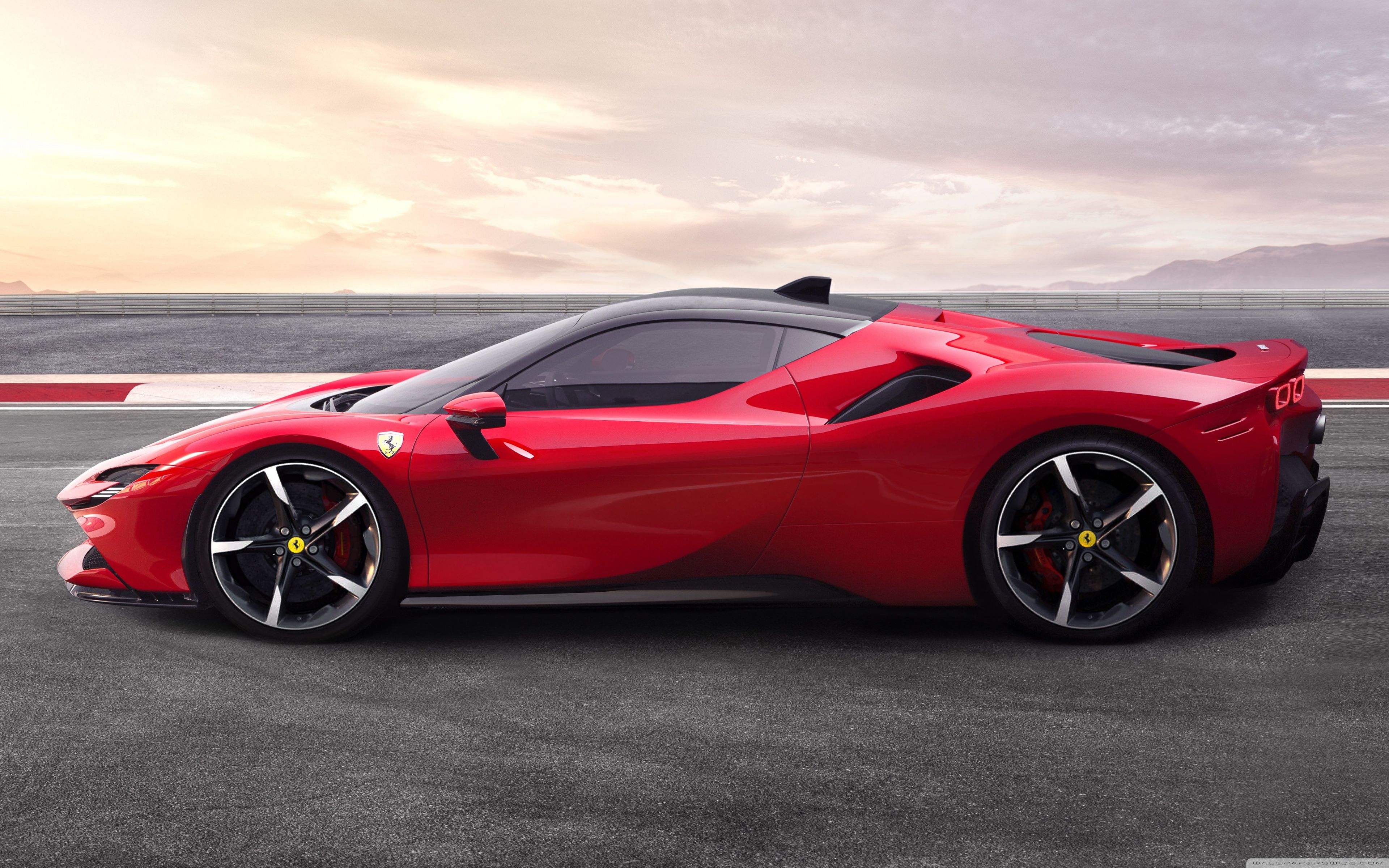 Ferrari SF90 Stradale Sports Car Ultra HD Desktop Background