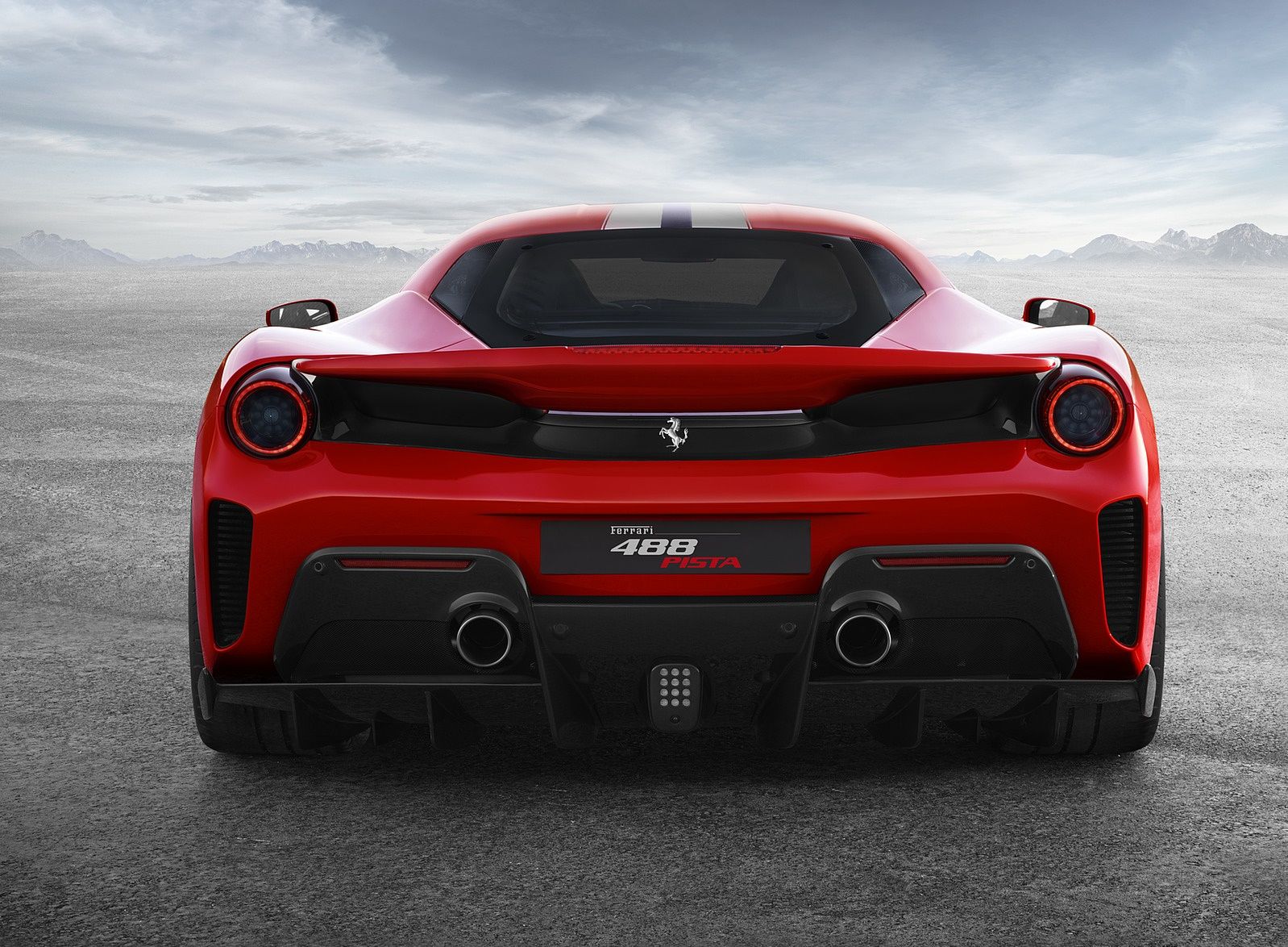 Ferrari 488 Pista Rear Wallpaper