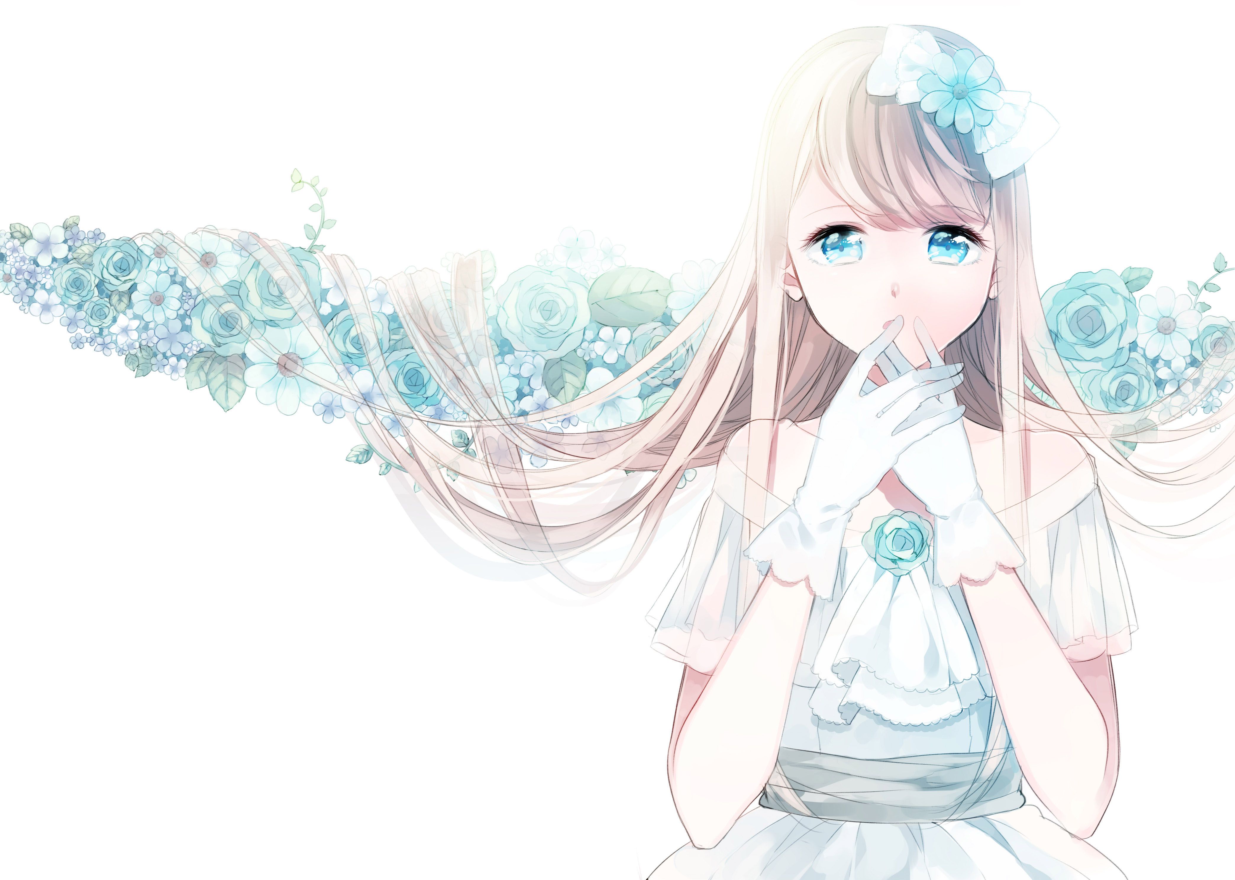 Cute Anime Girl Wallpaper Anime Wallpaper Blue