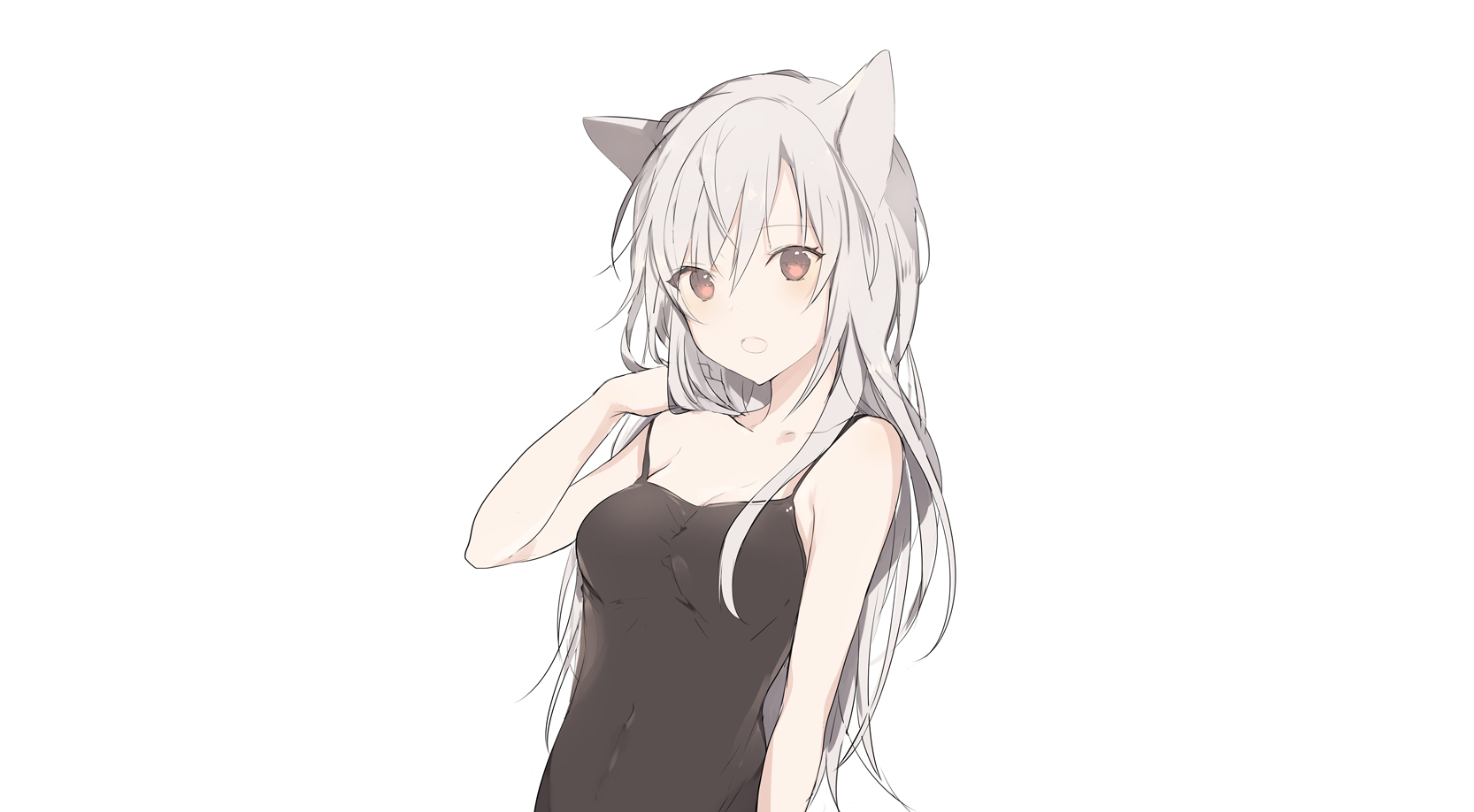 anime girl with wolf ears