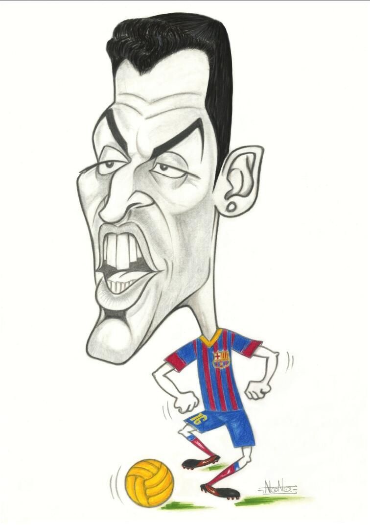 Sergio Busquets Caricature !. ronaldo. Caricature