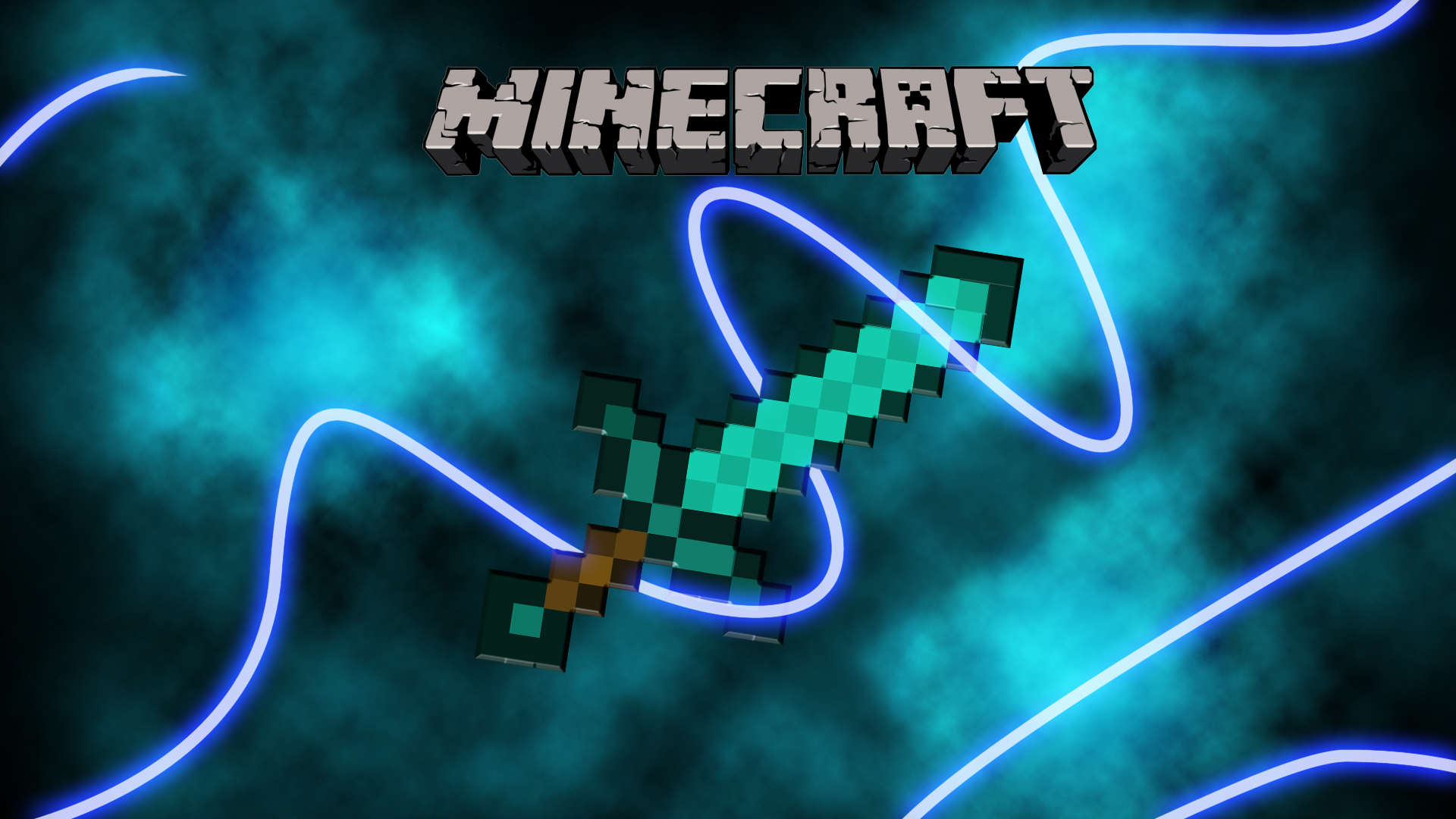 Minecraft Diamond Sword Computer Wallpaper, Desktop Background