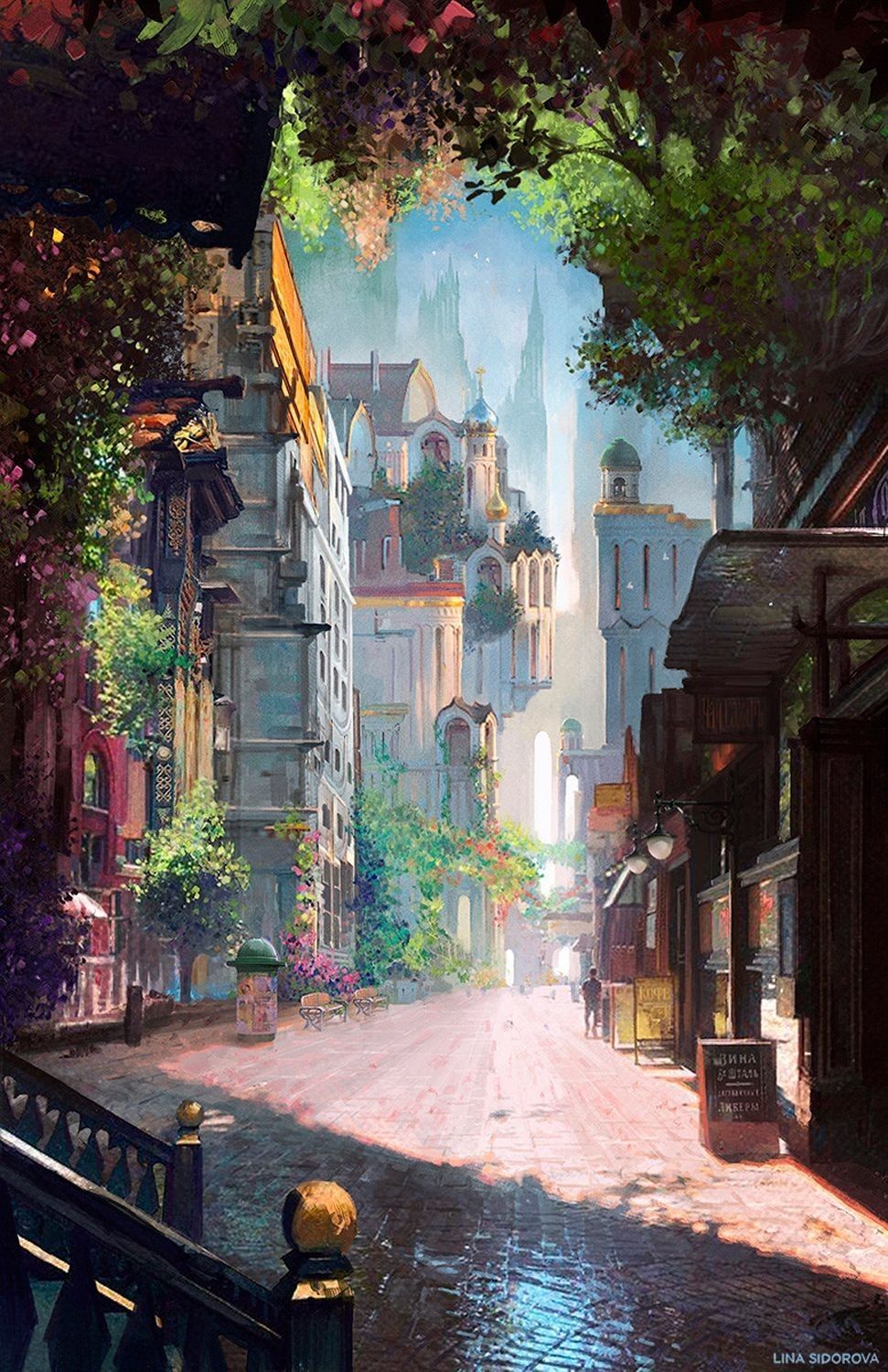 Download Scenic Japanese Anime Street Wallpaper | Wallpapers.com