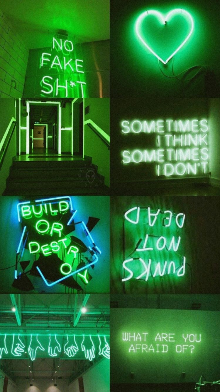 Green Aesthetic, Beautiful Neon Wallpaper Download