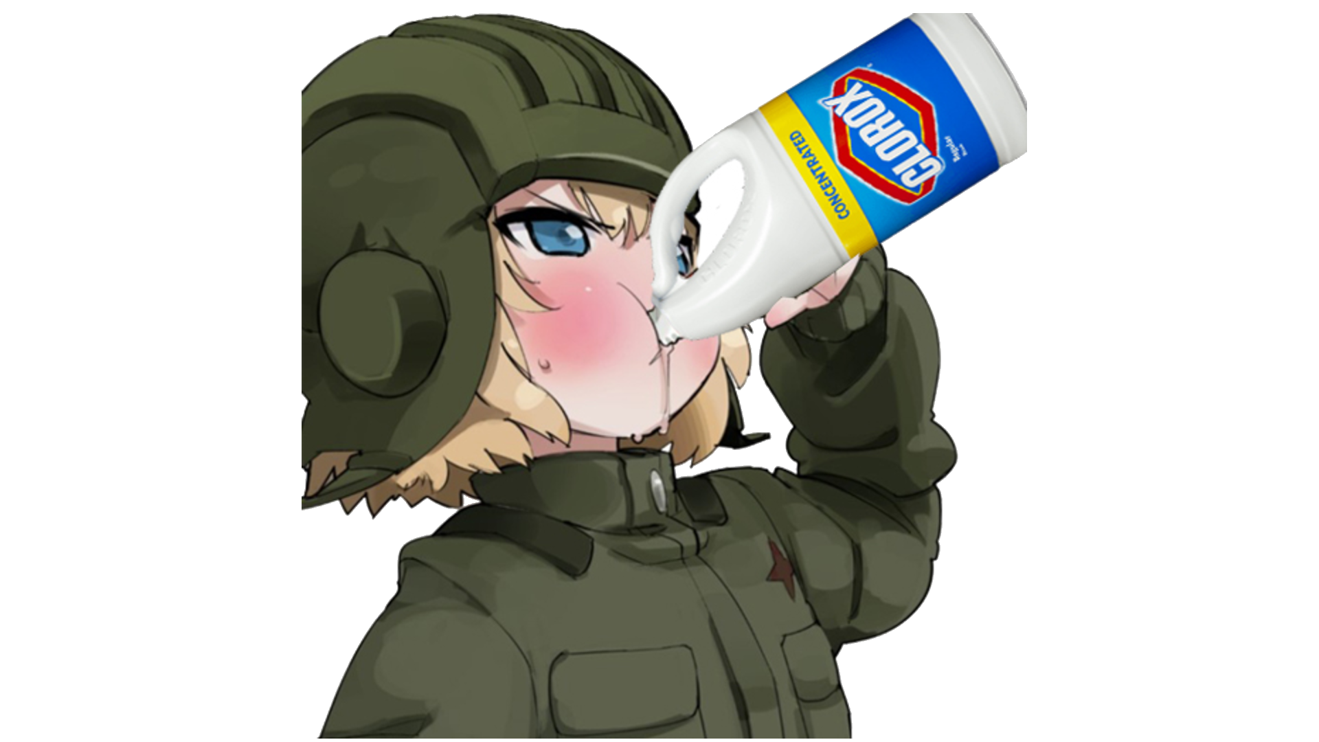Best Anime Girl Drinking Bleach Sticker for mobile