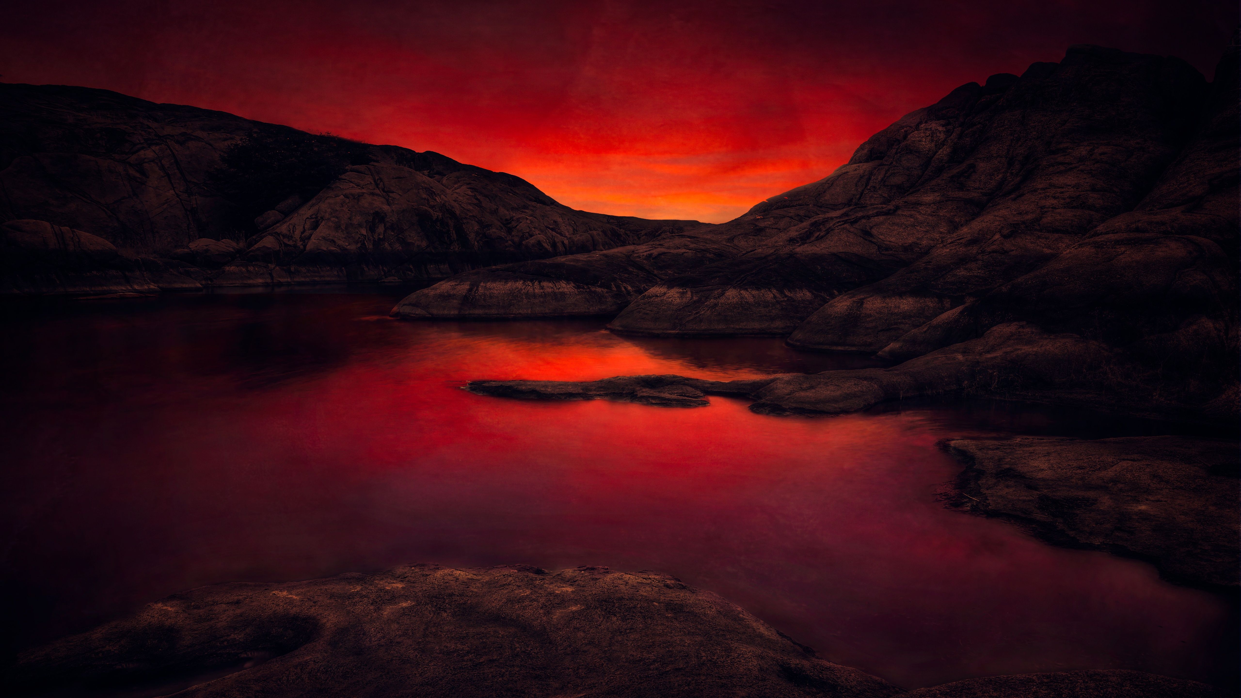 Orange Sunset, HD Nature, 4k Wallpaper, Image, Background