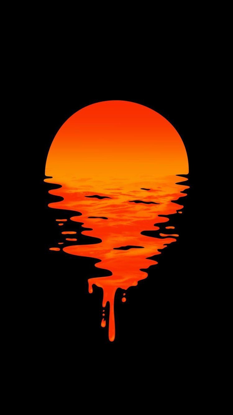 iPhone Wallpaper. Orange, Red, Heat, Sunset, Geological