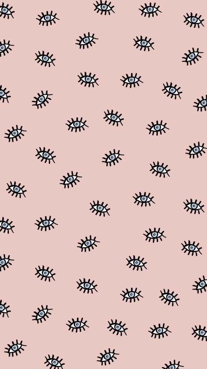 Seamless pattern with pink evil eye Royalty Free Vector