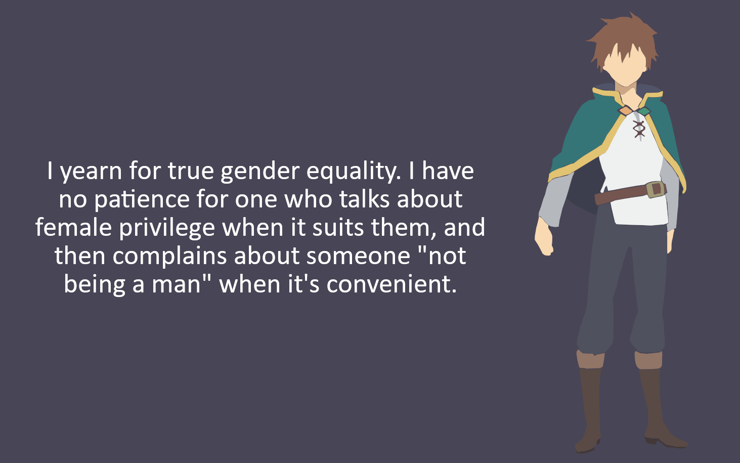 Konosuba Kazuma of Gender Equality Poster