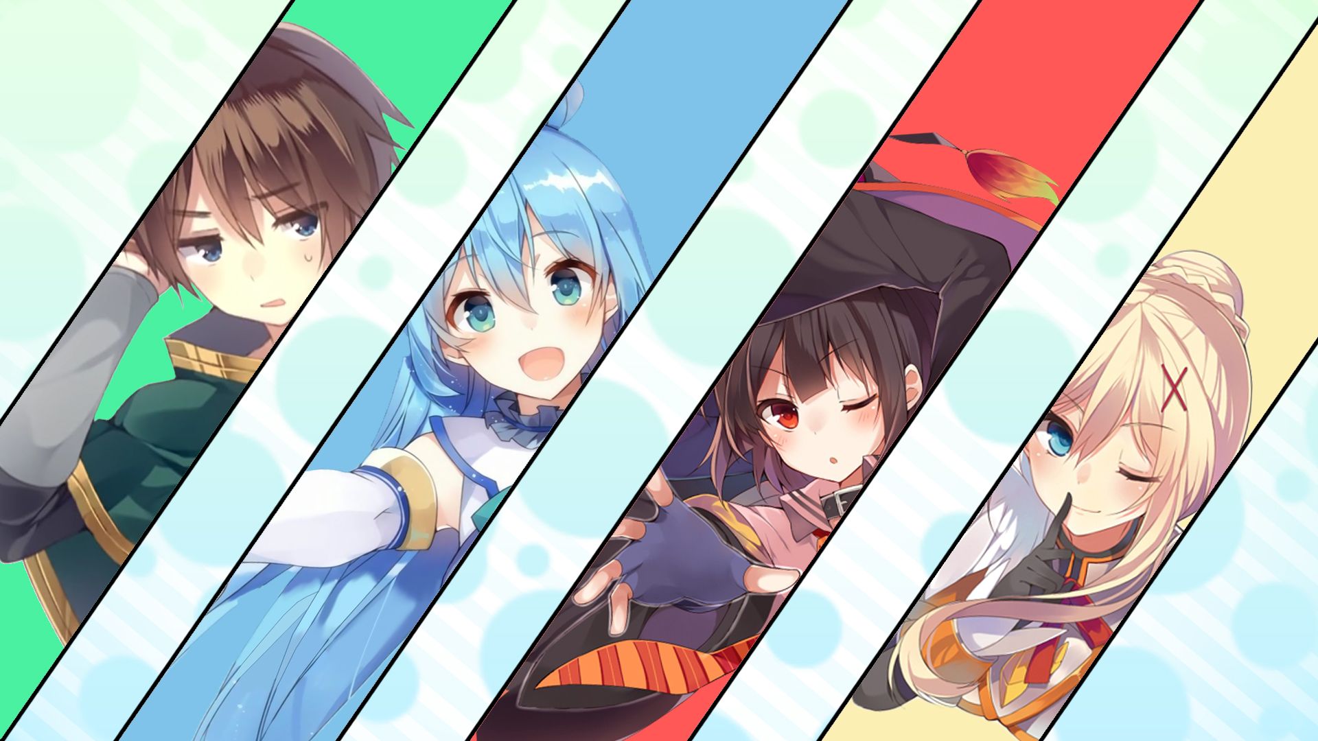 Download Enjoy the adventures of Kazuma, Aqua and the gang as they explore  KonoSuba! Wallpaper