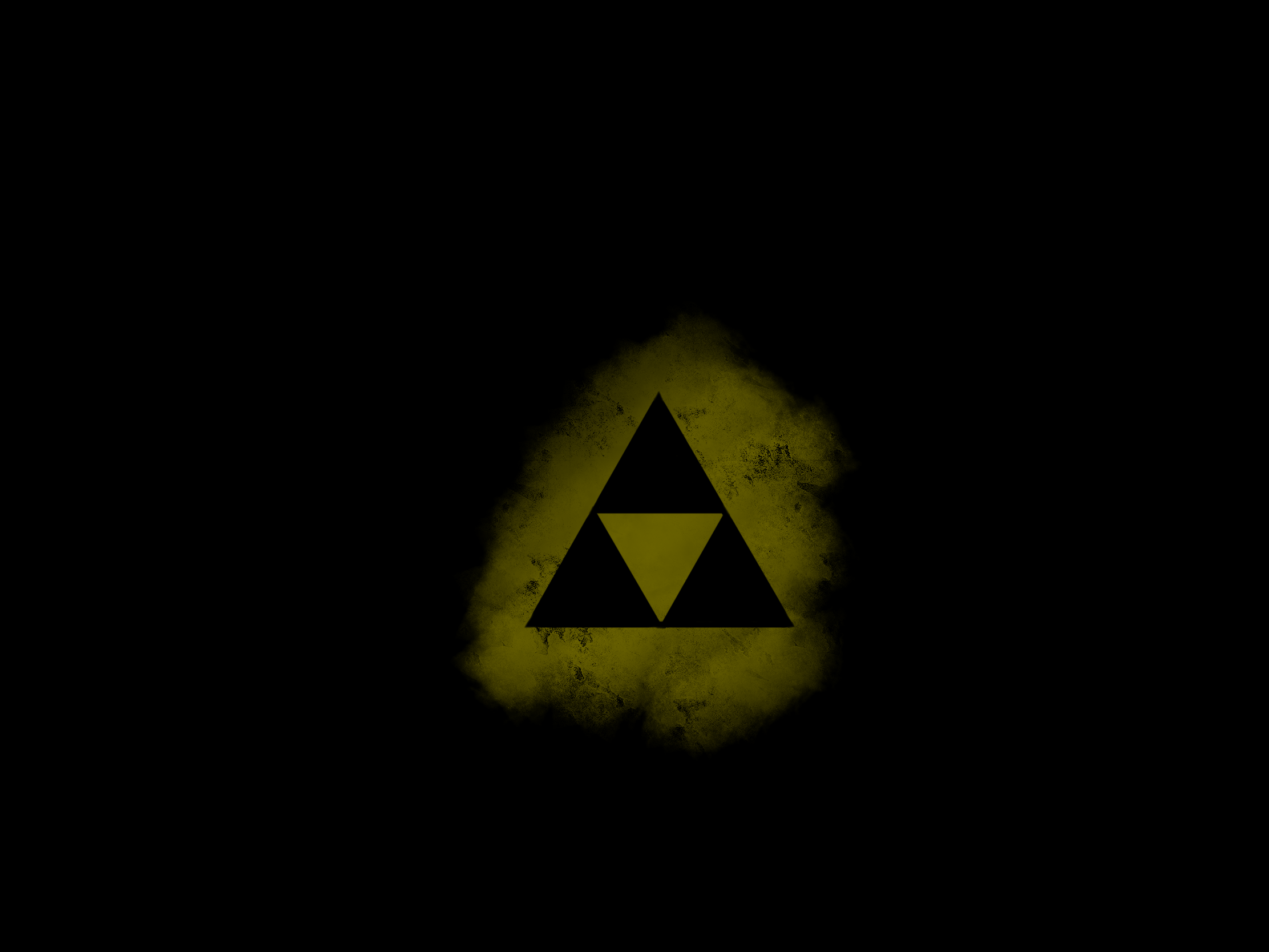 I did a simple triforce amoled wallpaper in class today, thought