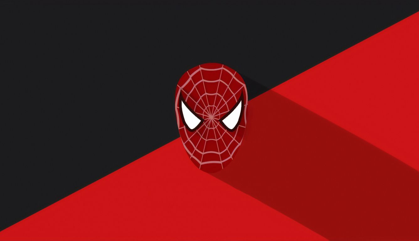 Minimal Spiderman Mask HD Laptop Wallpaper, HD Minimalist