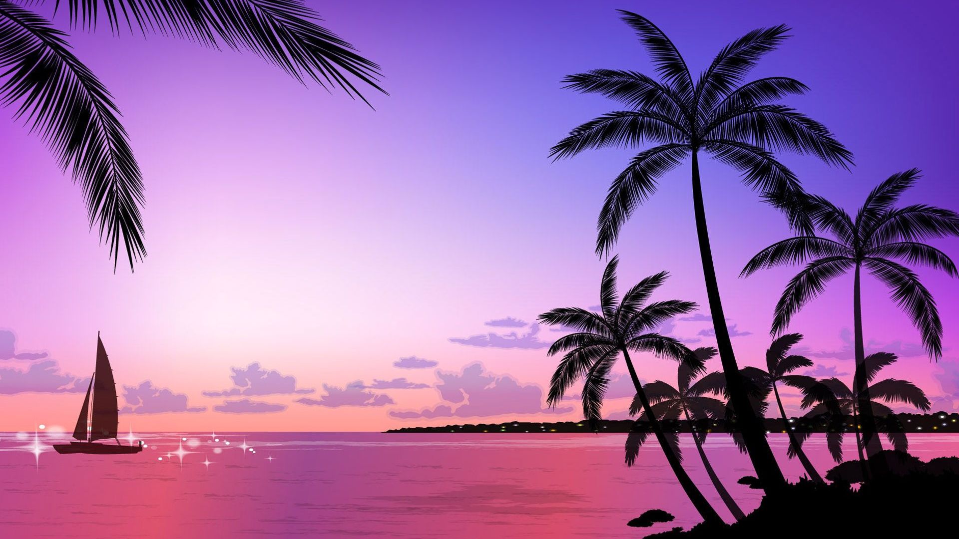 Free download Tropical Beach Sunset Wallpaper [1920x1200]