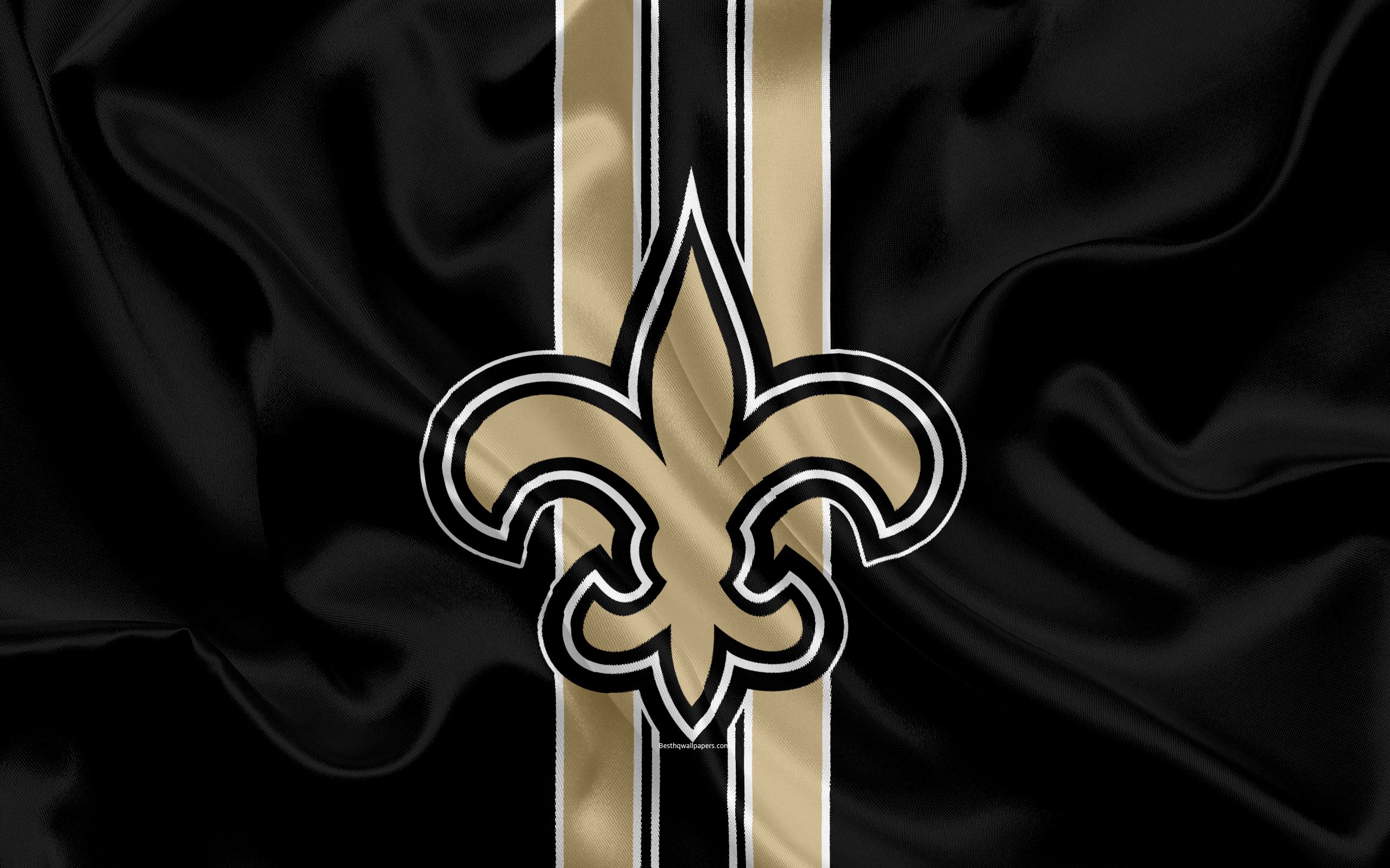 Download wallpaper New Orleans Saints, American football, logo