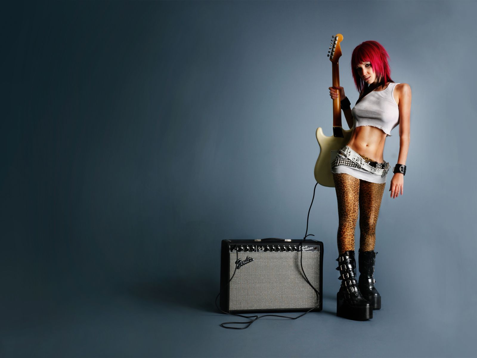 Free download redhead punk rock girl with guitar wallpaper