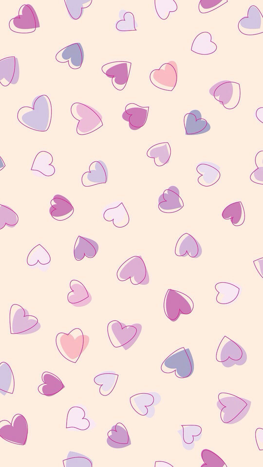 iPhone Wallpaper. Heart, Purple, Pattern, Pink, Lavender, Design