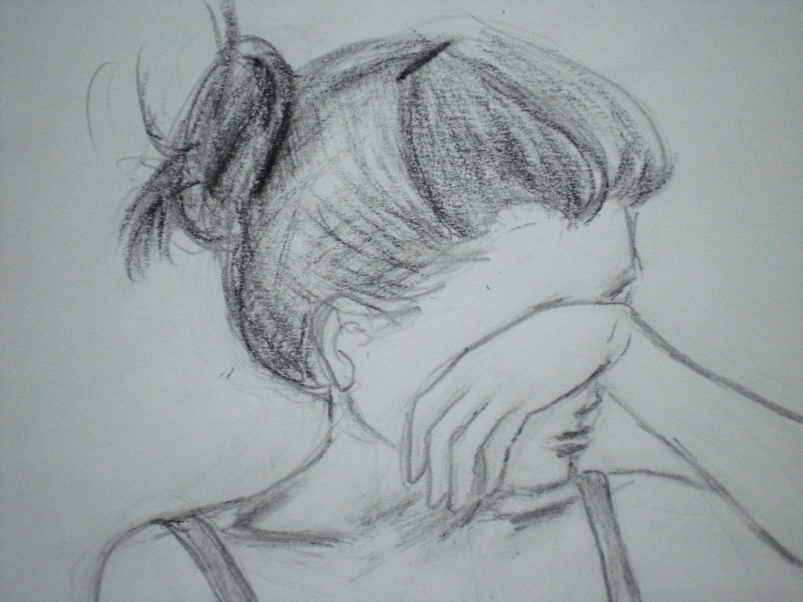 Sad Girl Sketch Wallpaper Sad Girl Sketch Wallpaper Heart