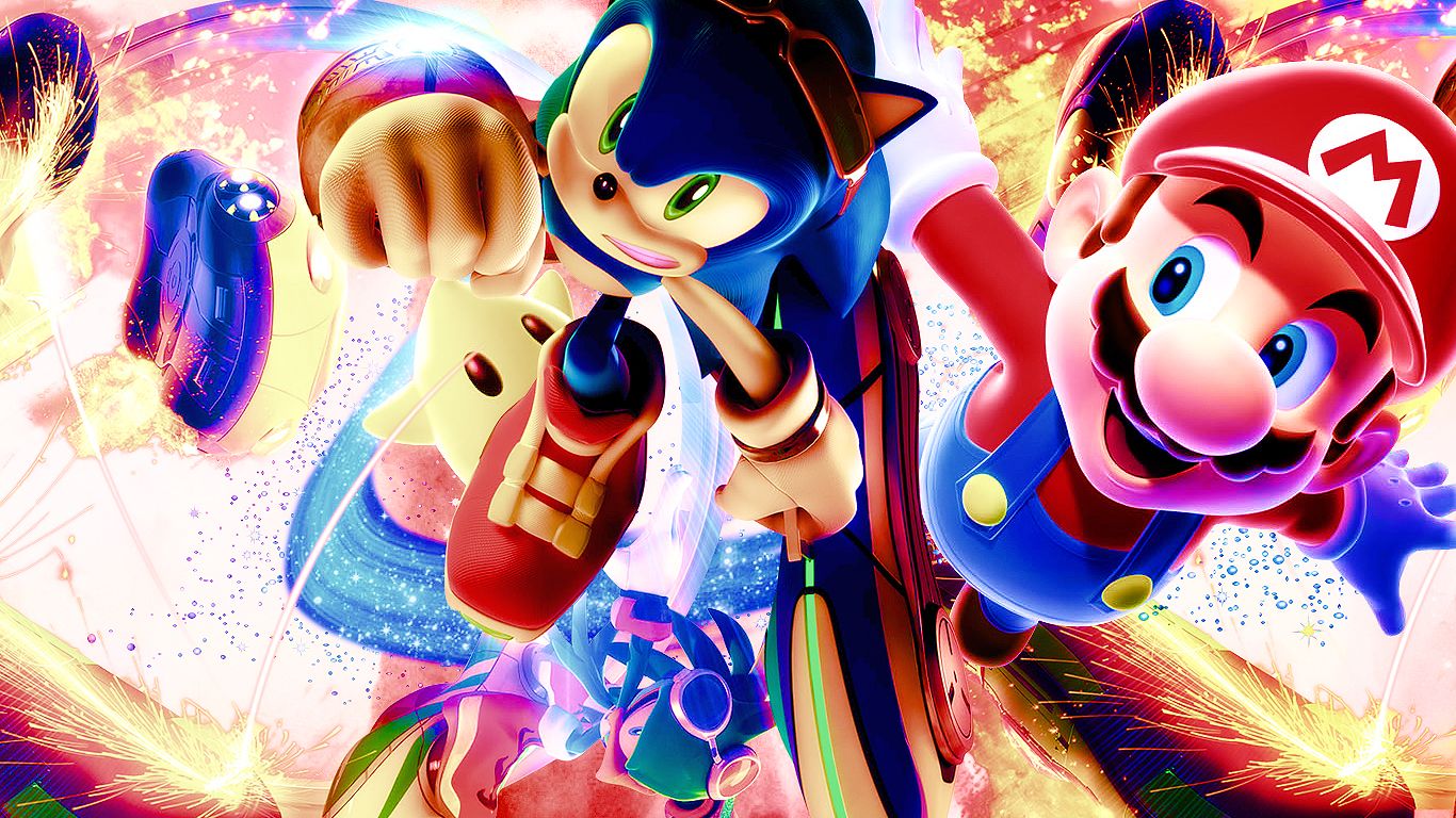 Mario and Sonic Wallpaper
