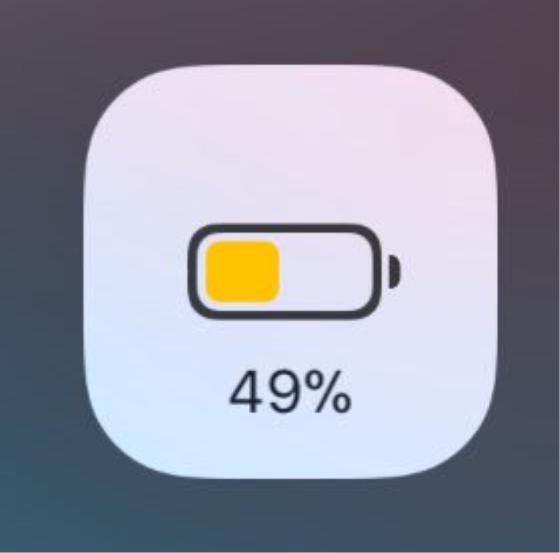 This tweak puts a live battery indicator in Control Center's Low