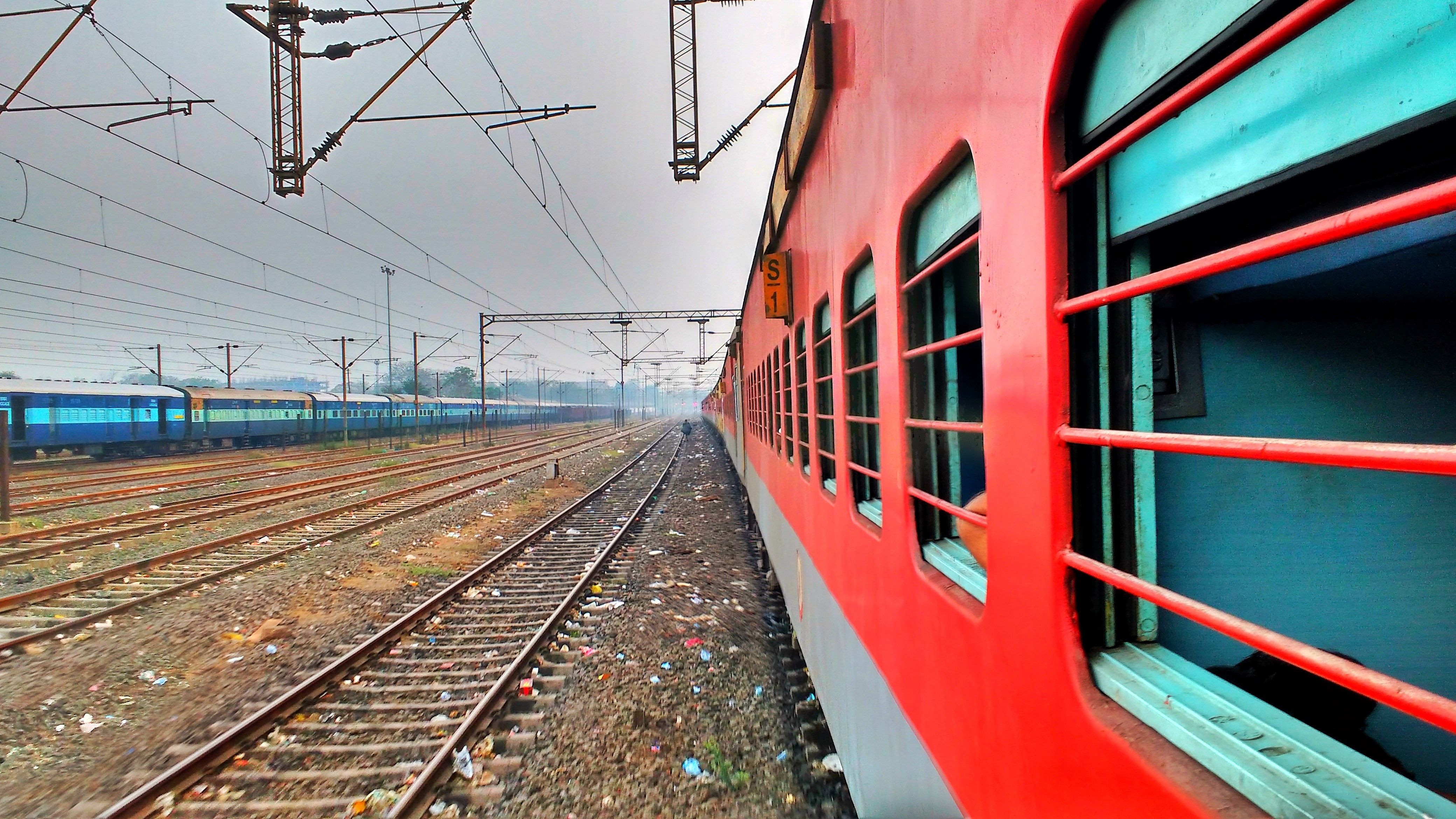 Free of #perspective #railway #indian#train #red