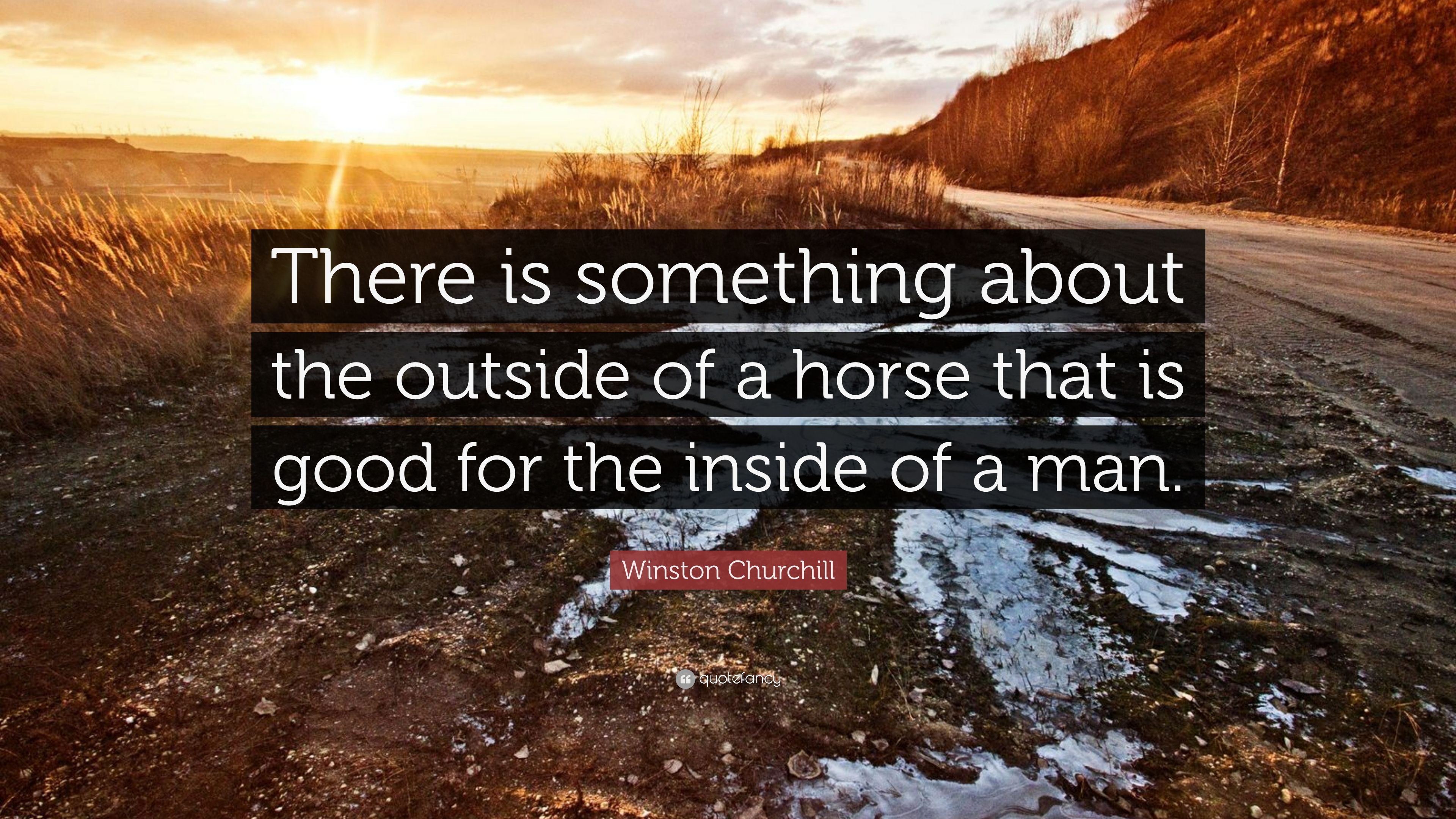Winston Churchill Quote: “There is something about the outside
