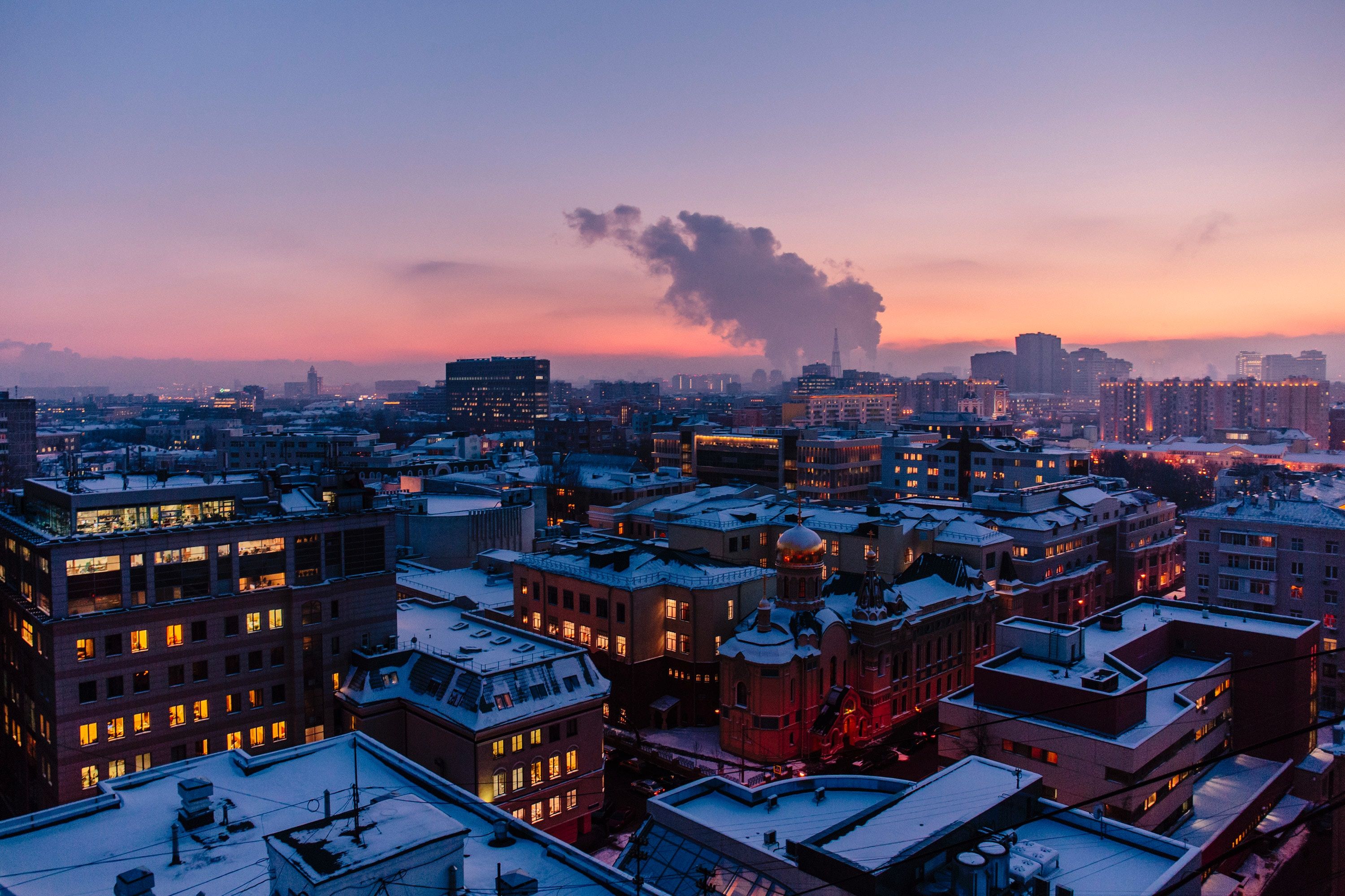 3000x1999 #sunset, #moscow, #architecture, #apartment
