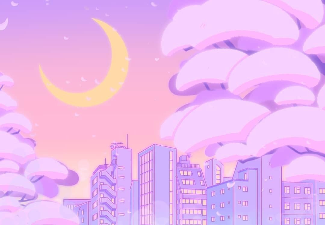 Download Cute Girl Purple Anime Aesthetic Wallpaper  Wallpaperscom