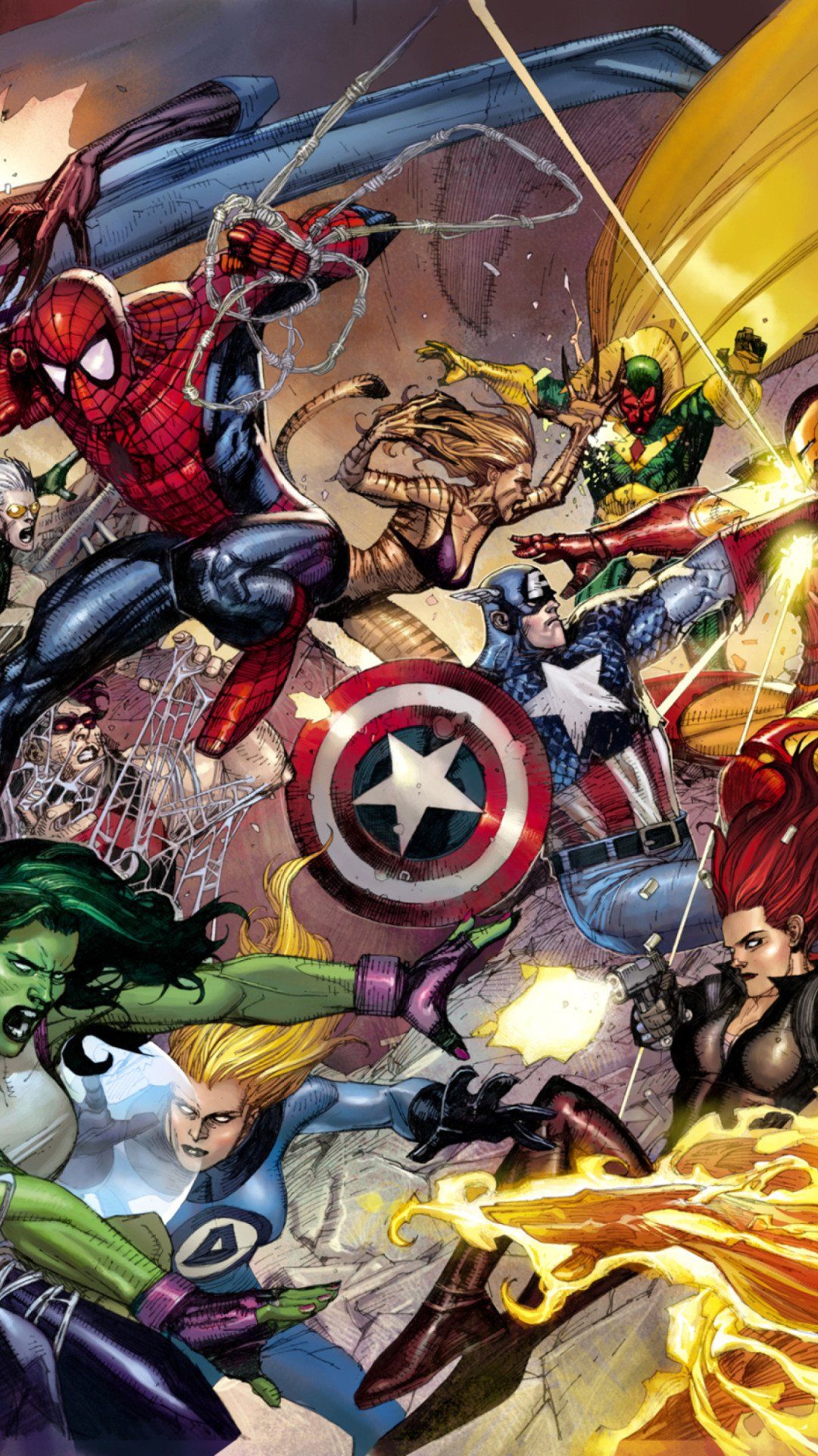 Mobile Iphone Avengers Marvel Comics Wallpapers Hd