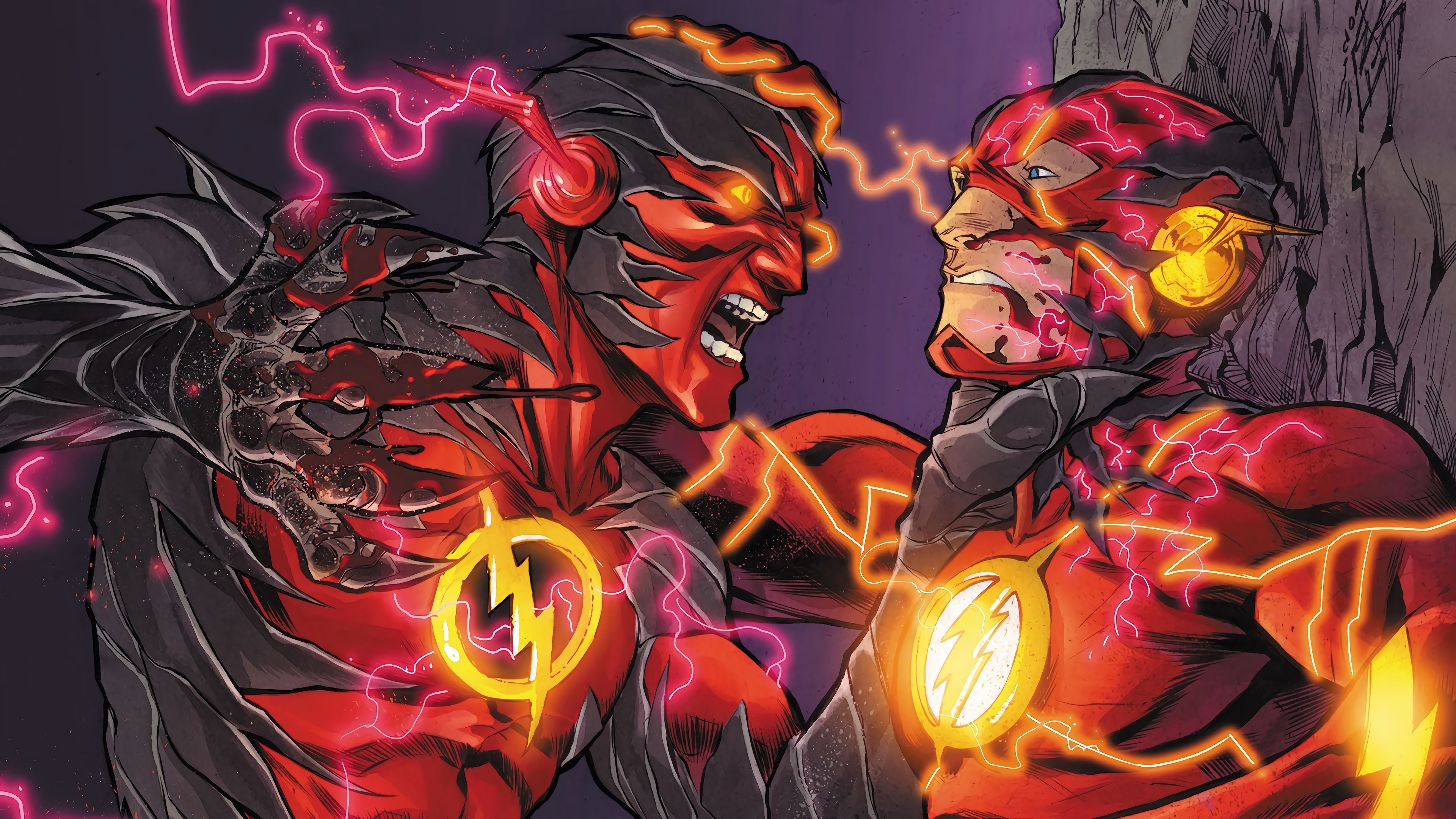 Reverse Flash The Flash Fight Dc Comics 4k Wallpaper
