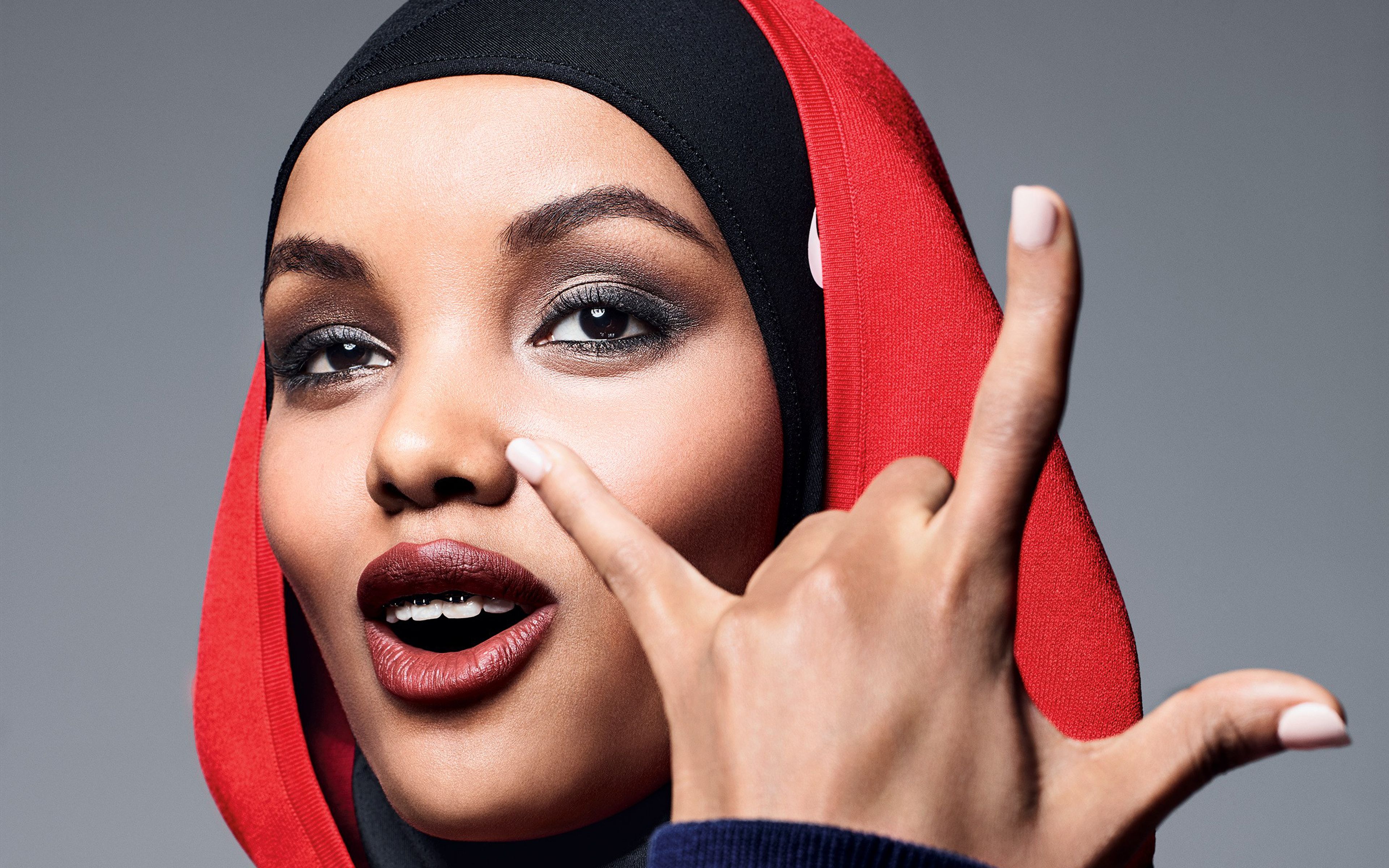 Download wallpaper Halima Aden, American fashion model, 4K