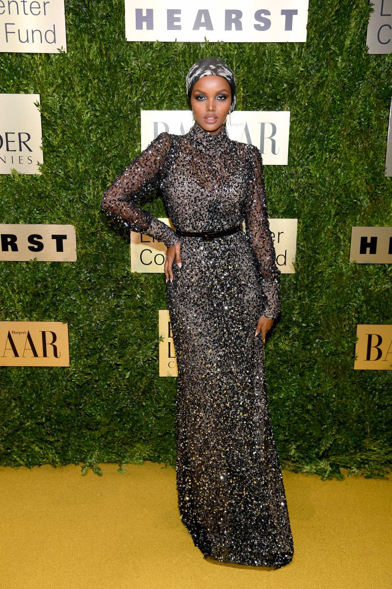 Just Try To Look Away From Halima Aden's Head To Toe Sparkle