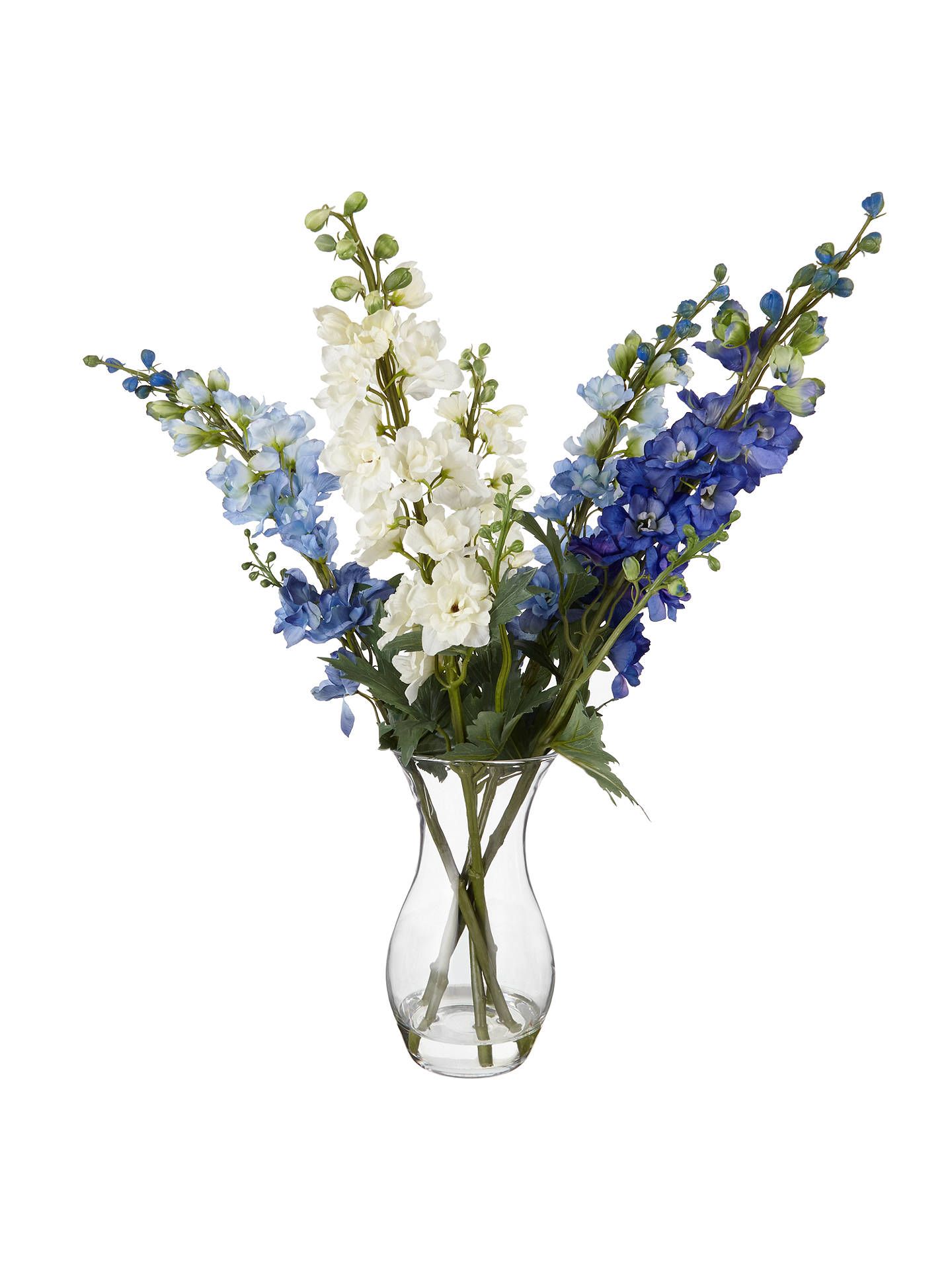 Peony Delphinium Vase, Blue White At John Lewis & Partners