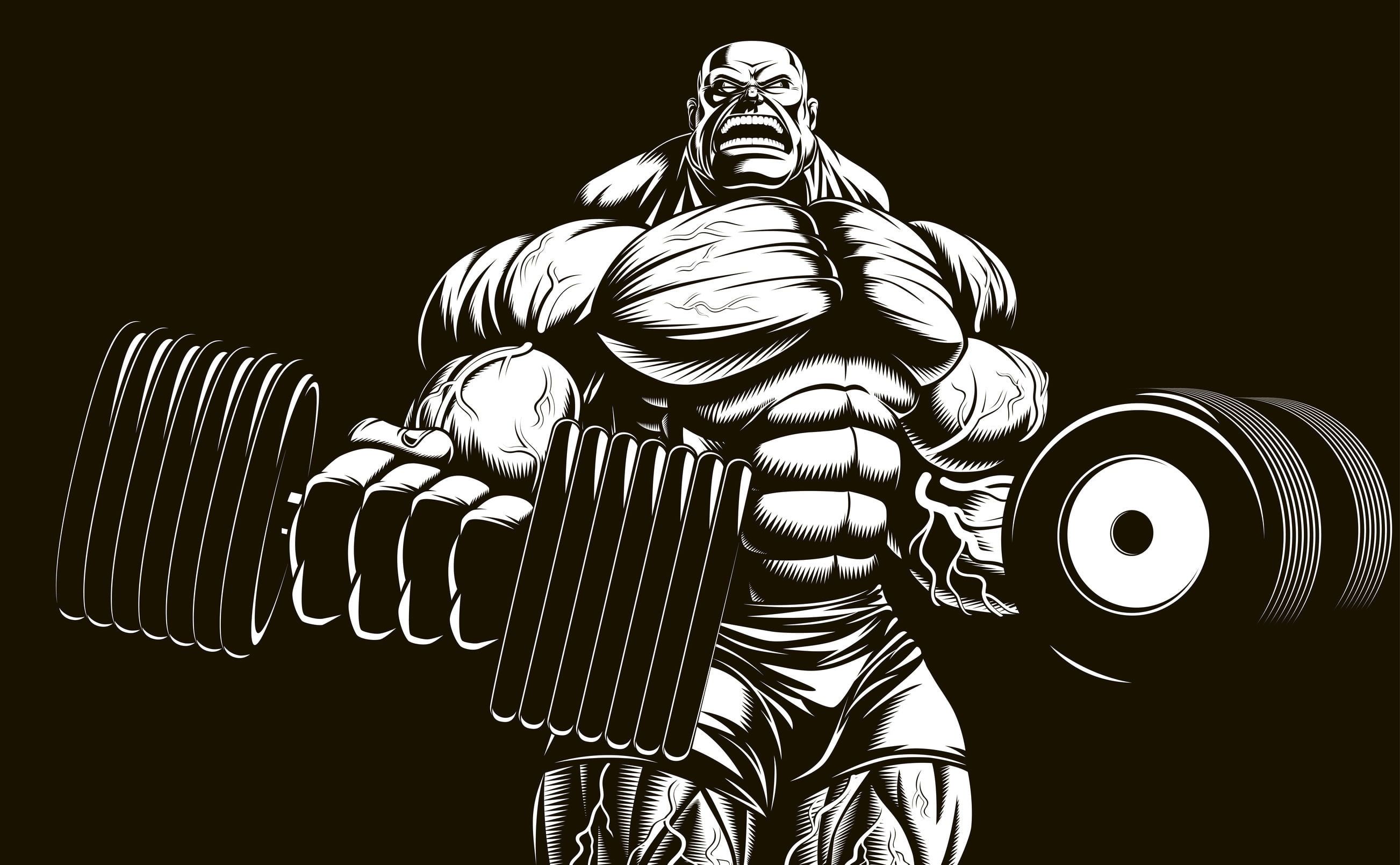 Bodybuilder Cartoon Royalty Free Vector Image Vectors - vrogue.co